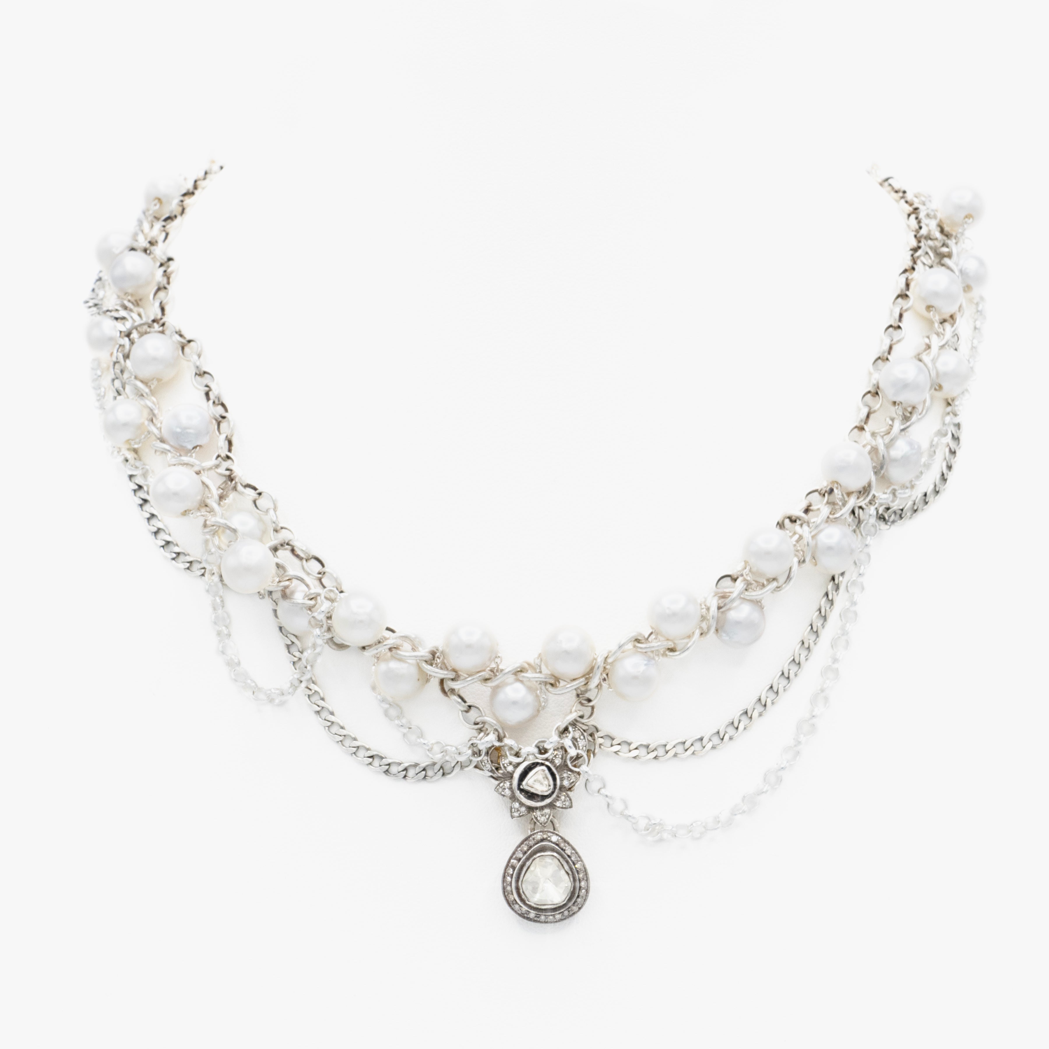 AM Studio South Sea Pearl and Polki Diamond Necklace