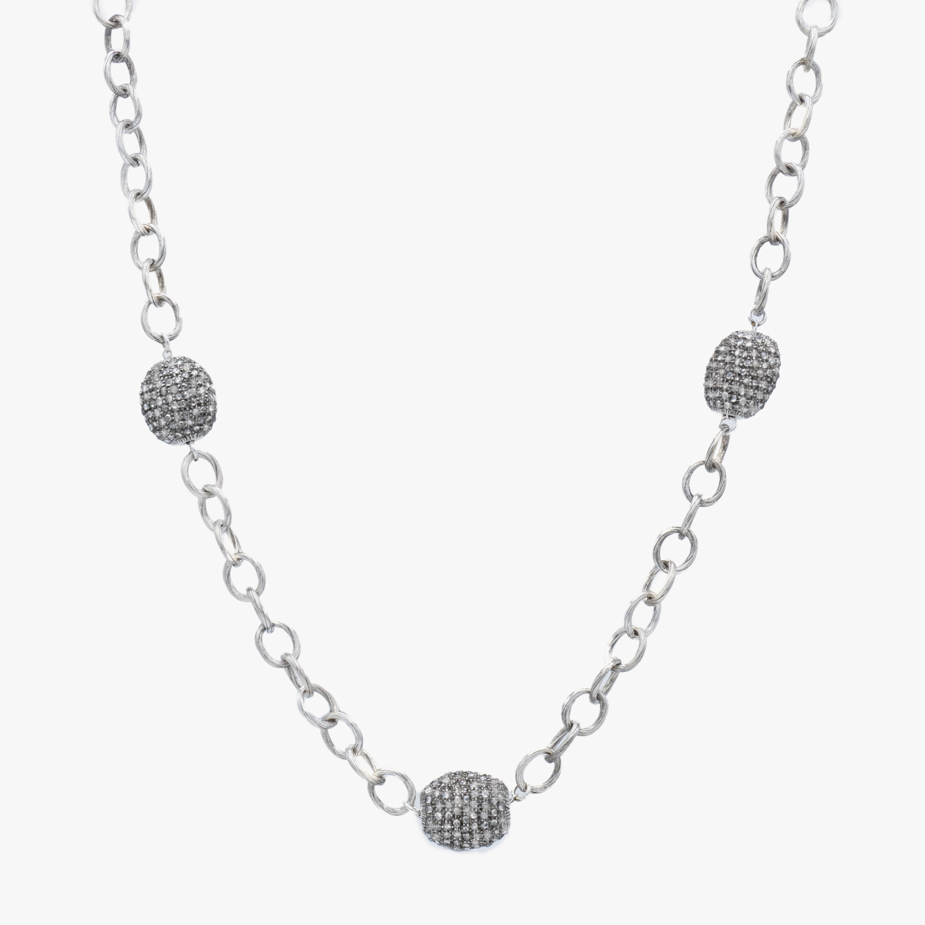 AM Studio Vintage Diamond Bead Collar Necklace