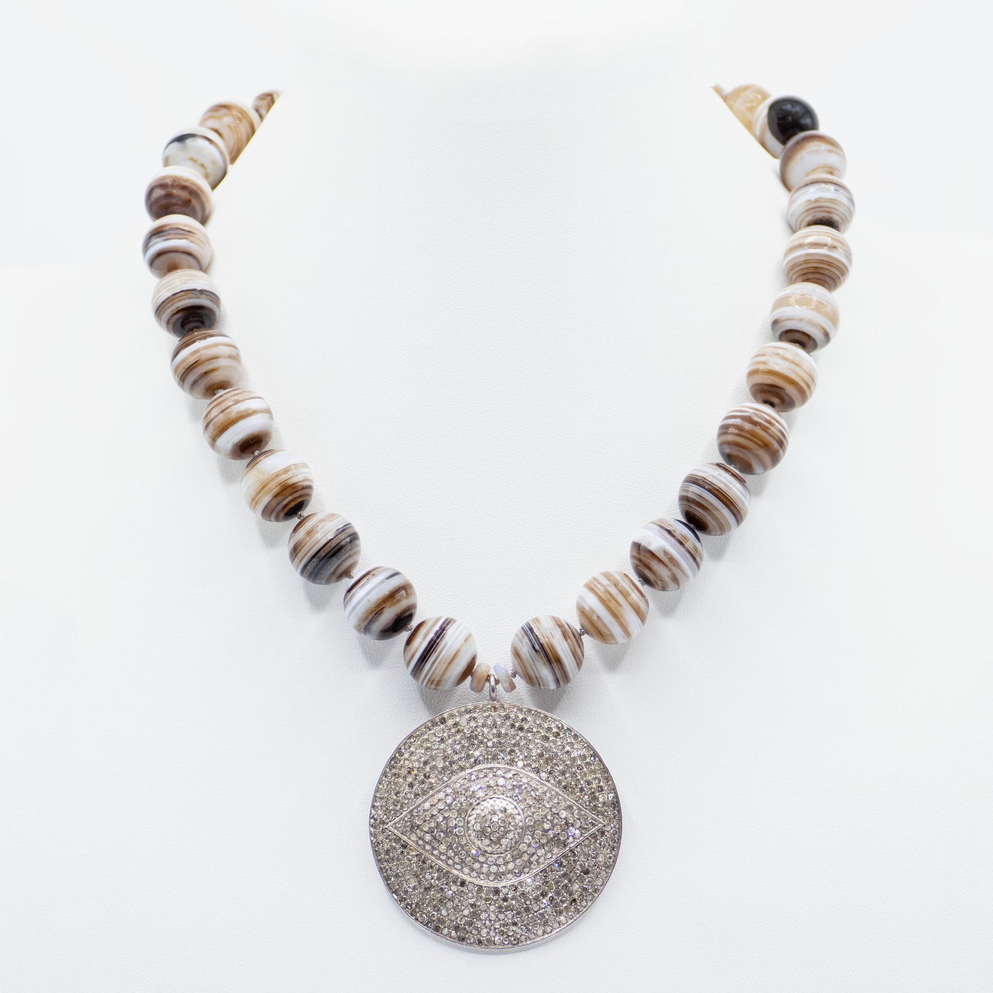Agate Diamonds Necklace
