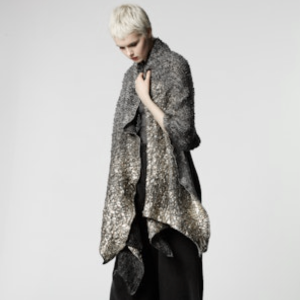 Scarf with Metallic Lamination