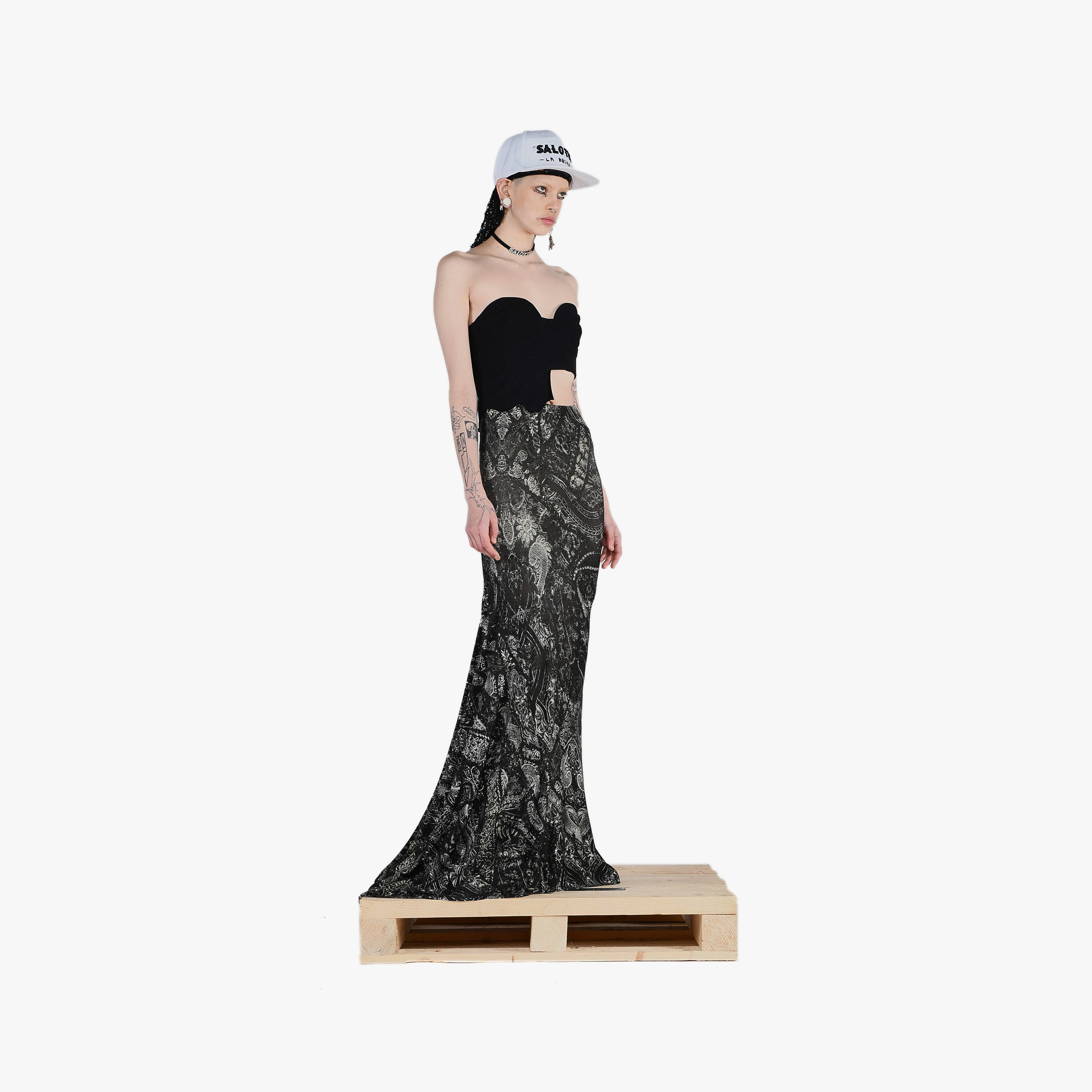 Barbara Bologna Dark Print Skirt and Dress