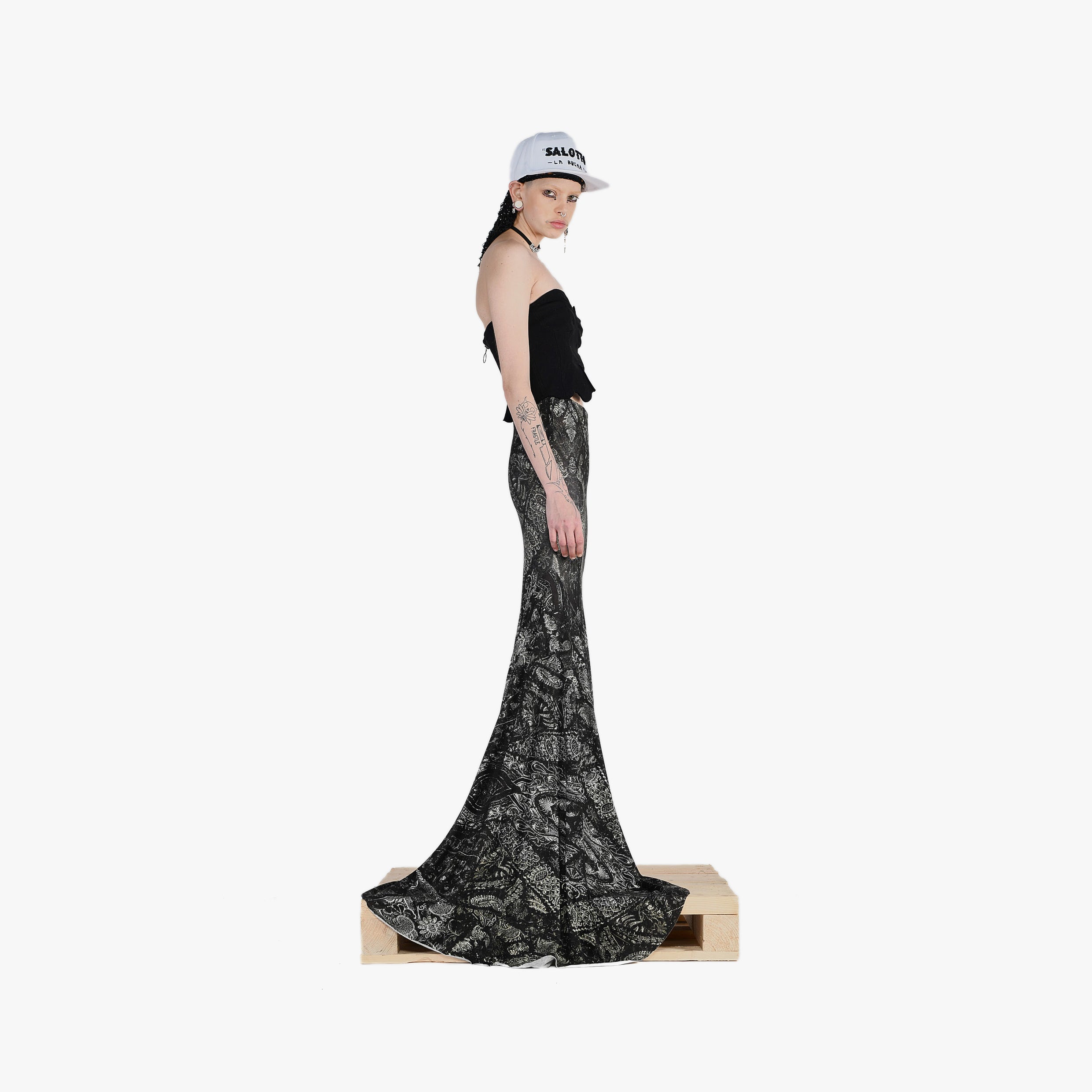 Barbara Bologna Dark Print Skirt and Dress