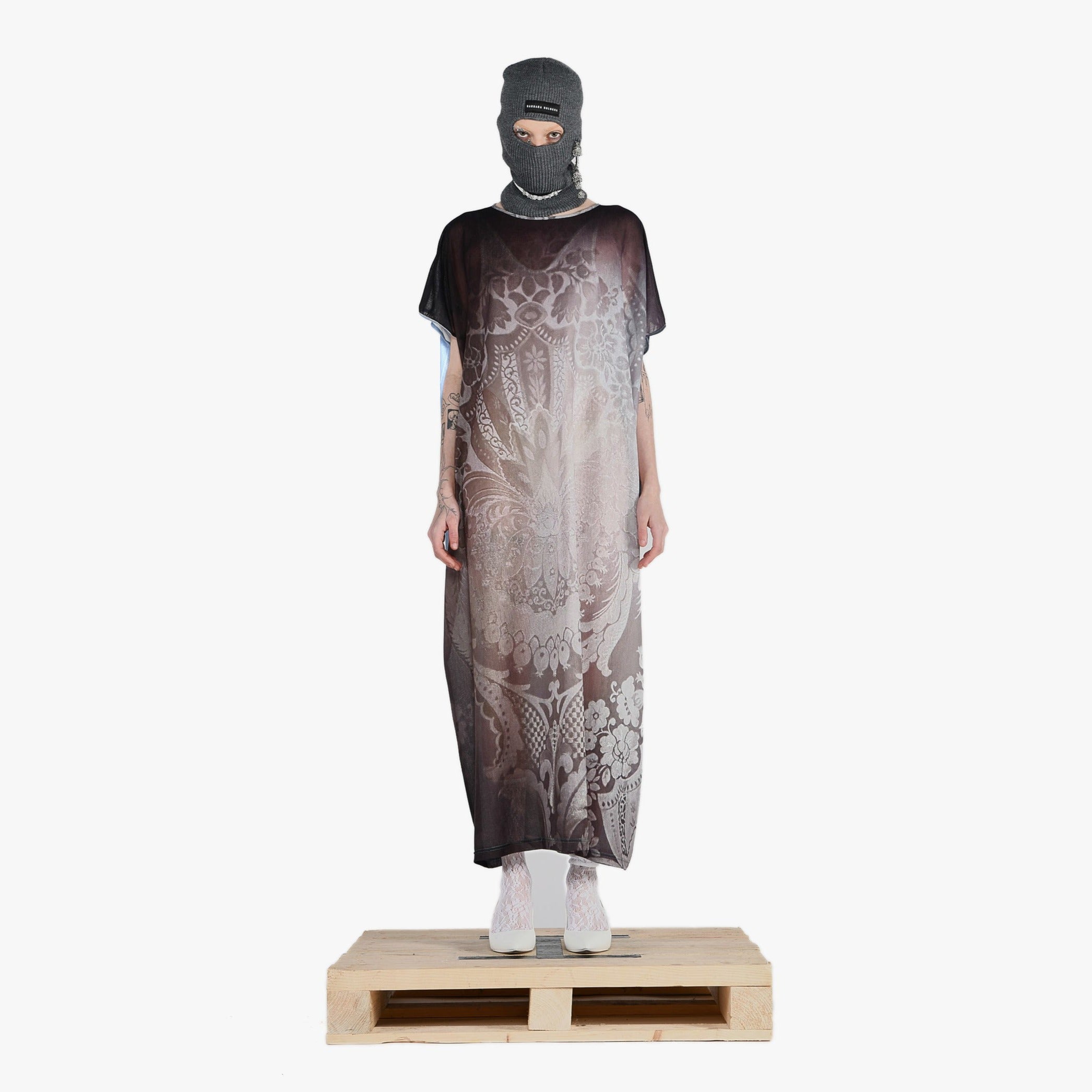 Barbara Bologna Print Tube Dress