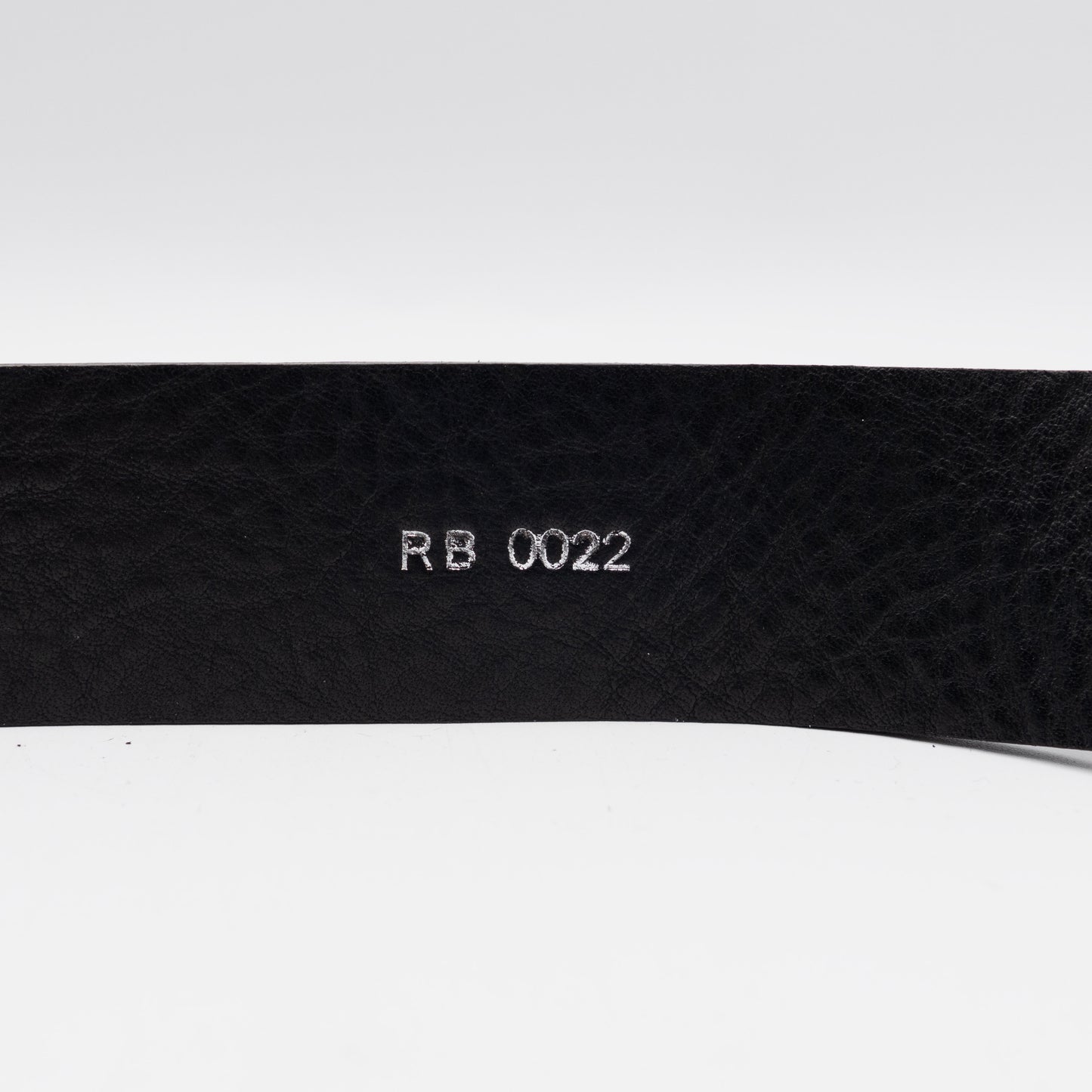 Leather style stamped on leather strap