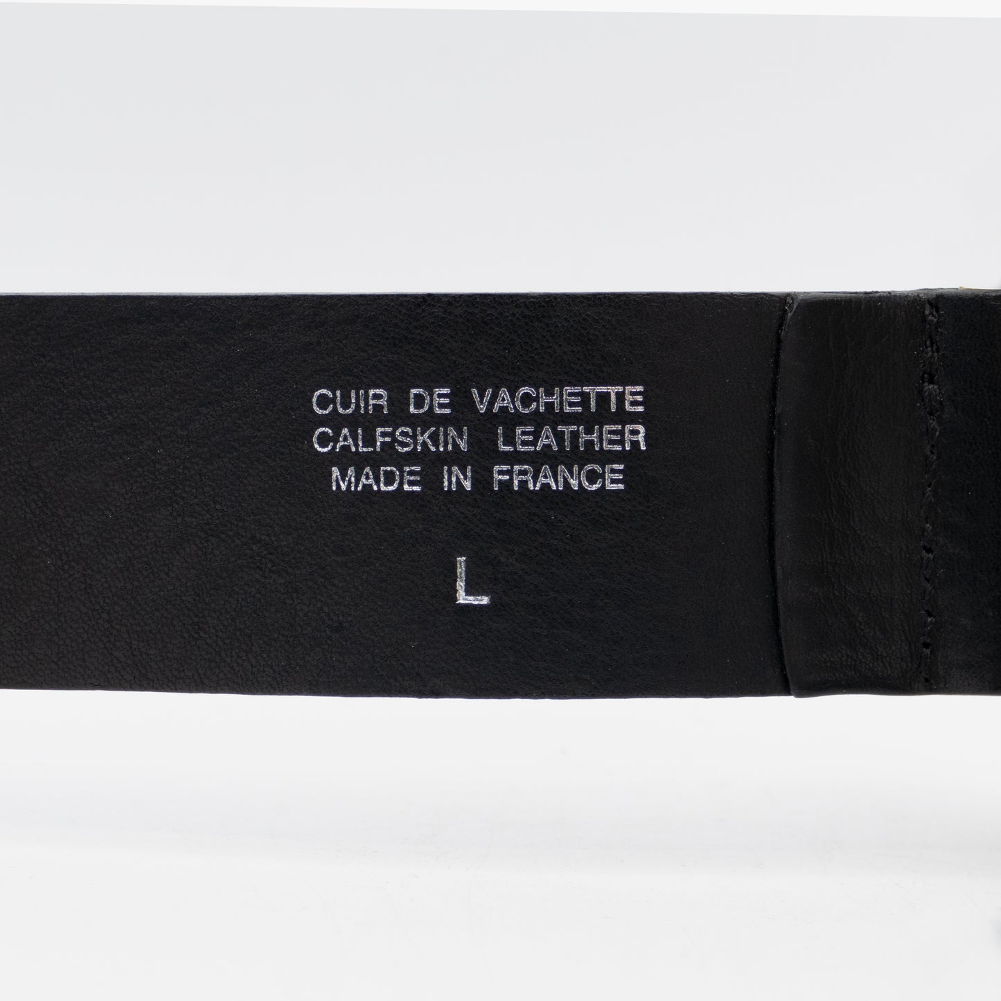 Details stamped on leather