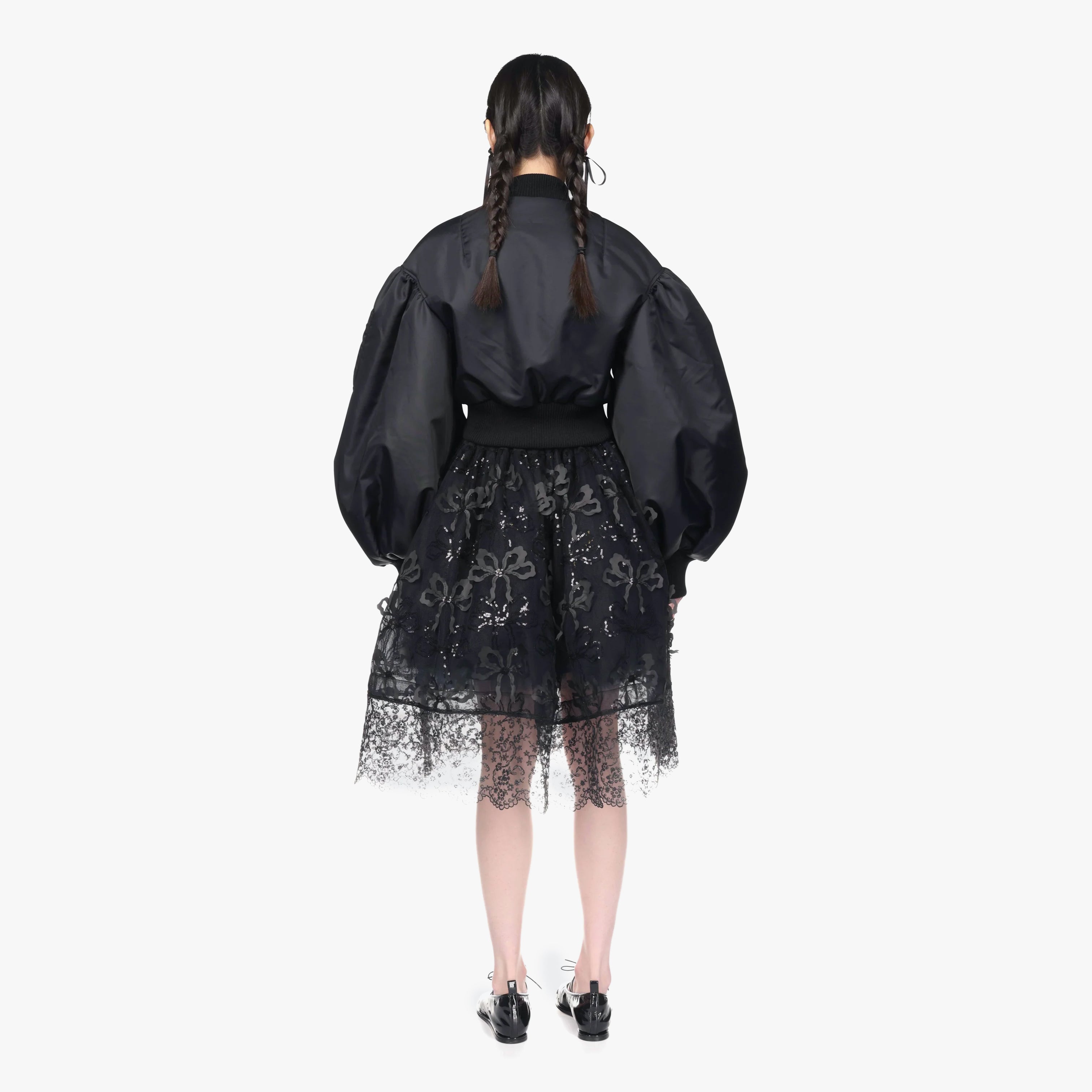 Simone Rocha Cropped Embellished Bomber Jacket
