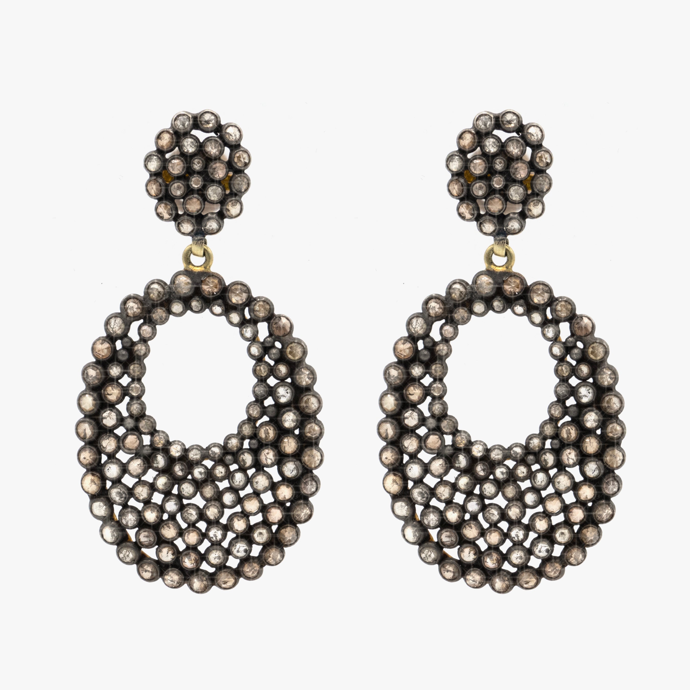 Irit Design Rose Cut Diamond Earrings