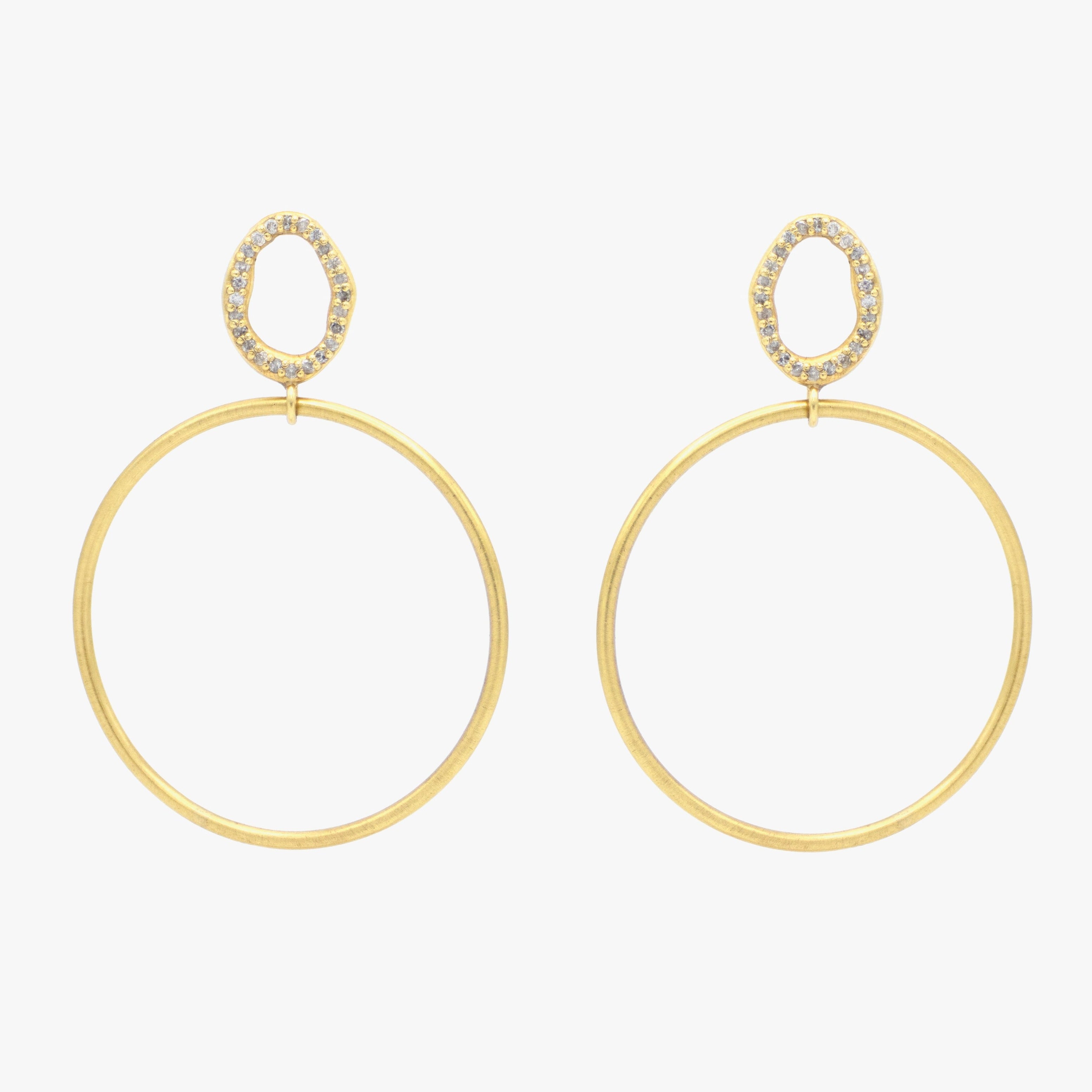 Irit Designs Gold and Diamond Hoop Earrings