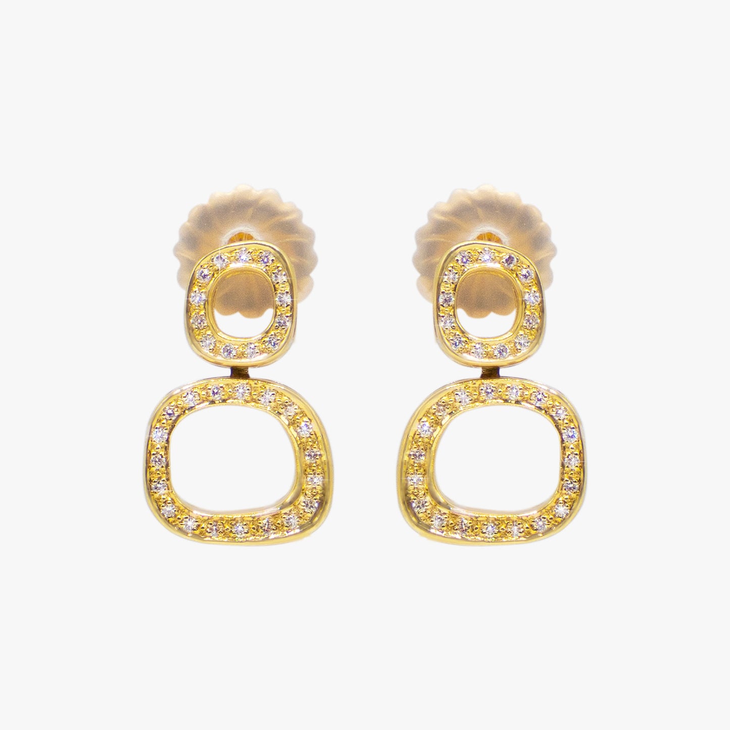 Gold and Diamond Earrings