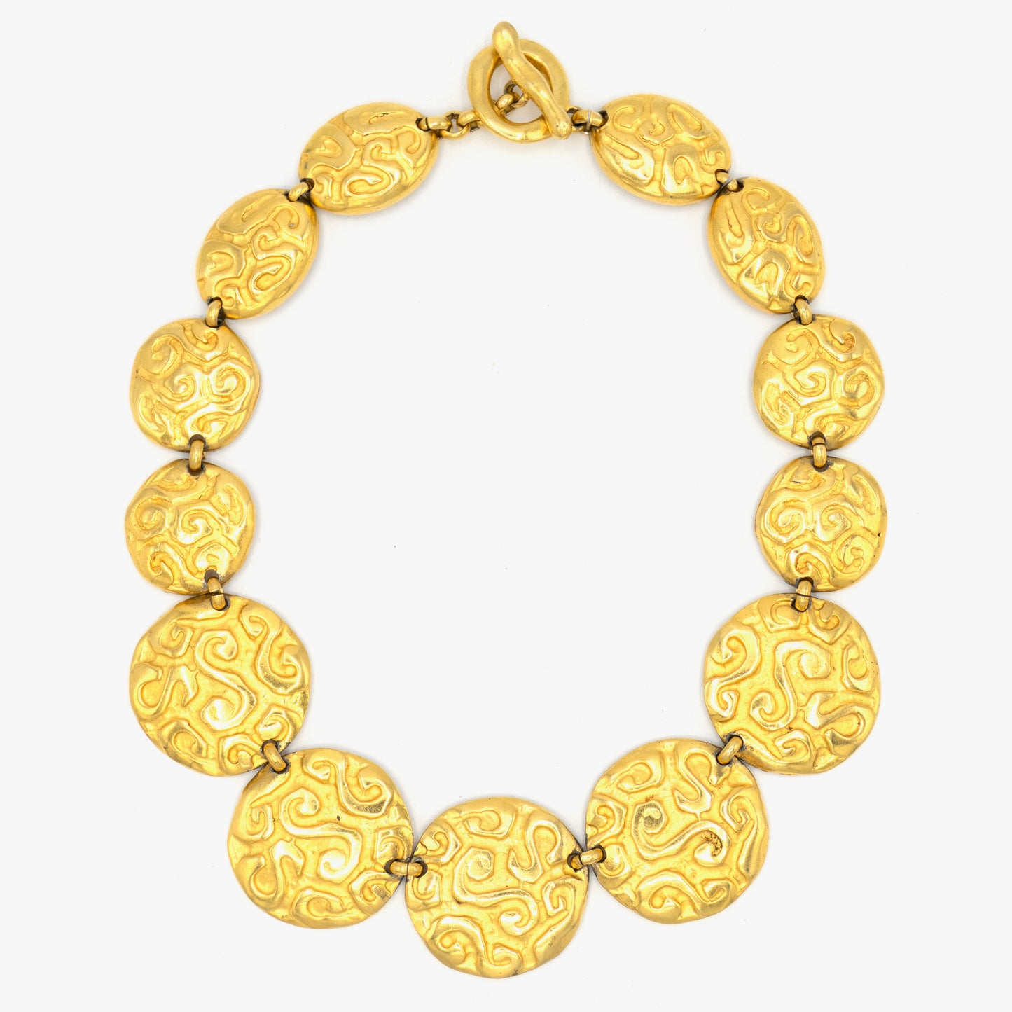 Edouard Rambaud Vintage 1980's Disk Necklace