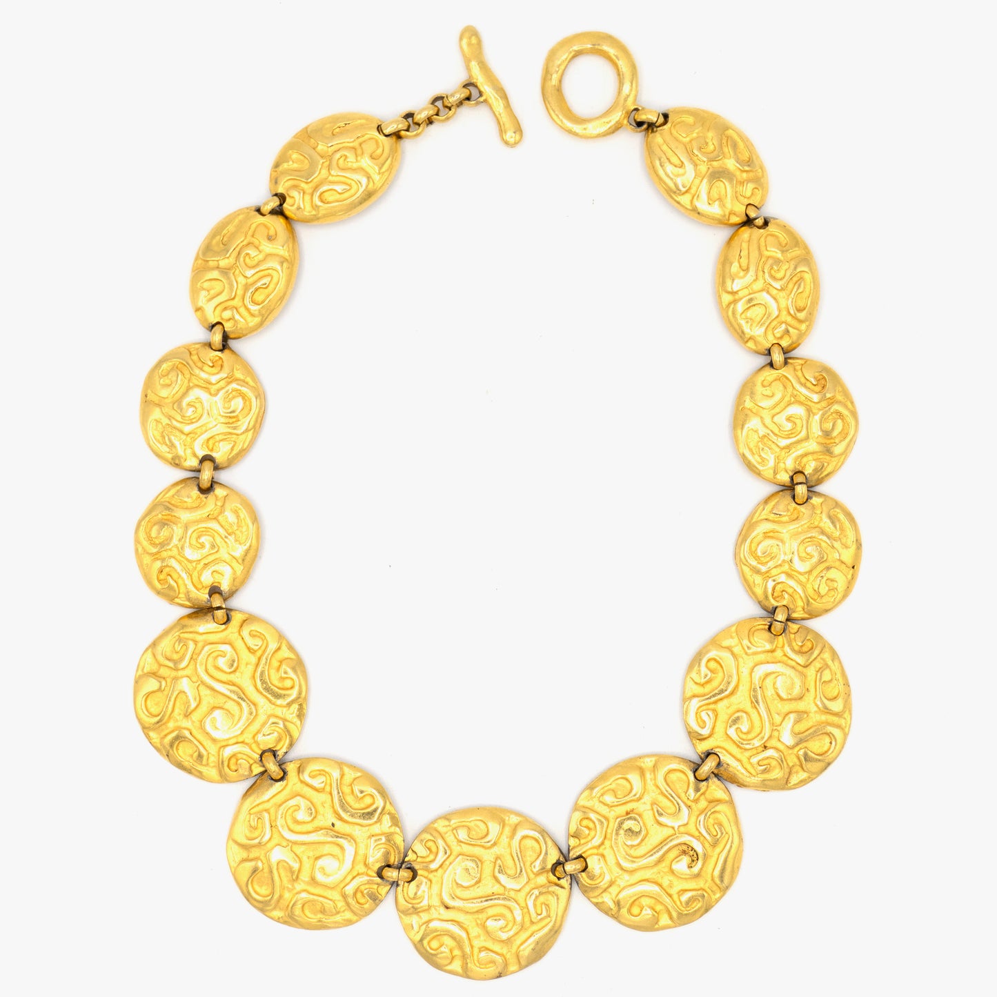 Edouard Rambaud Vintage 1980's Disk Necklace