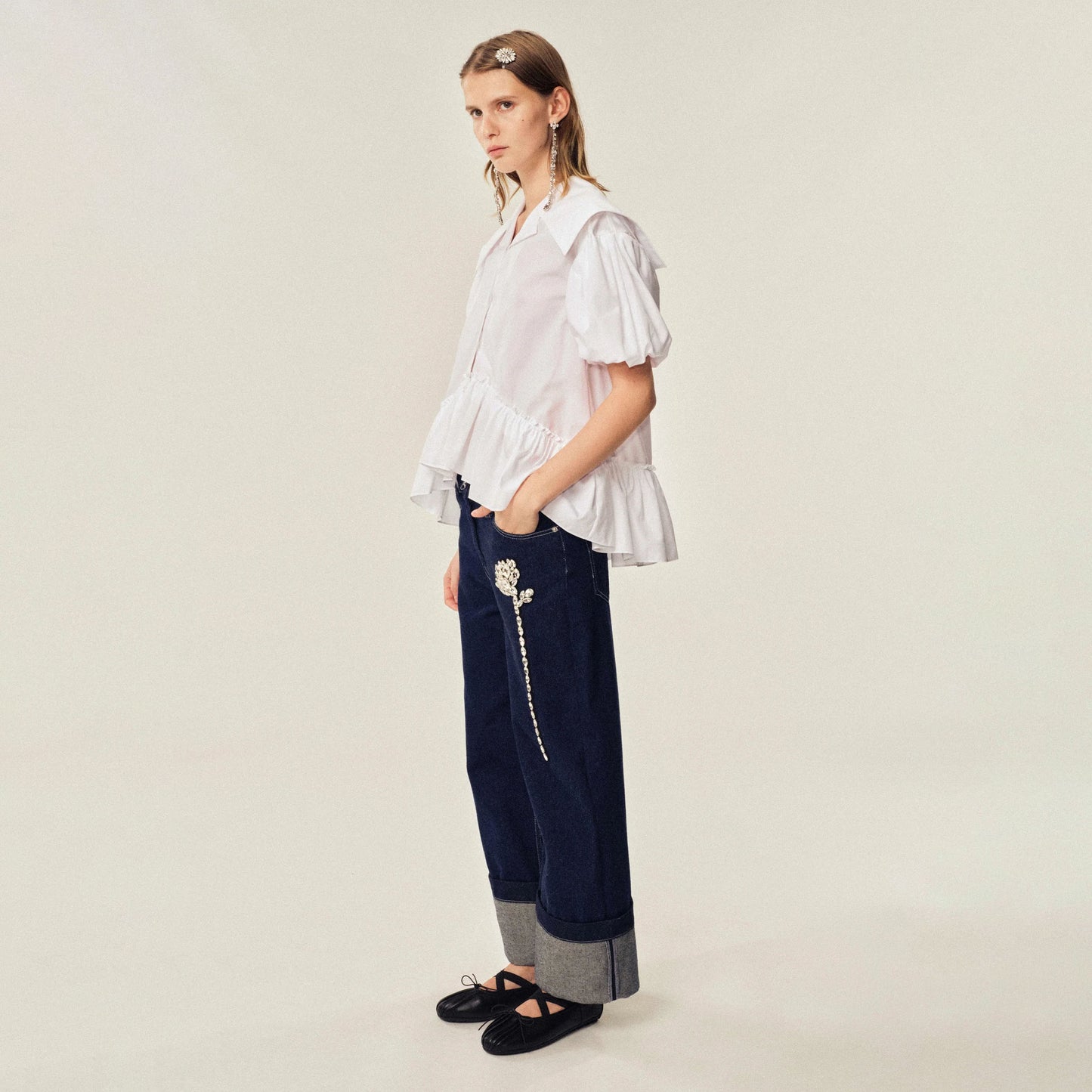 Embellished Carnation Boyfriend Jeans