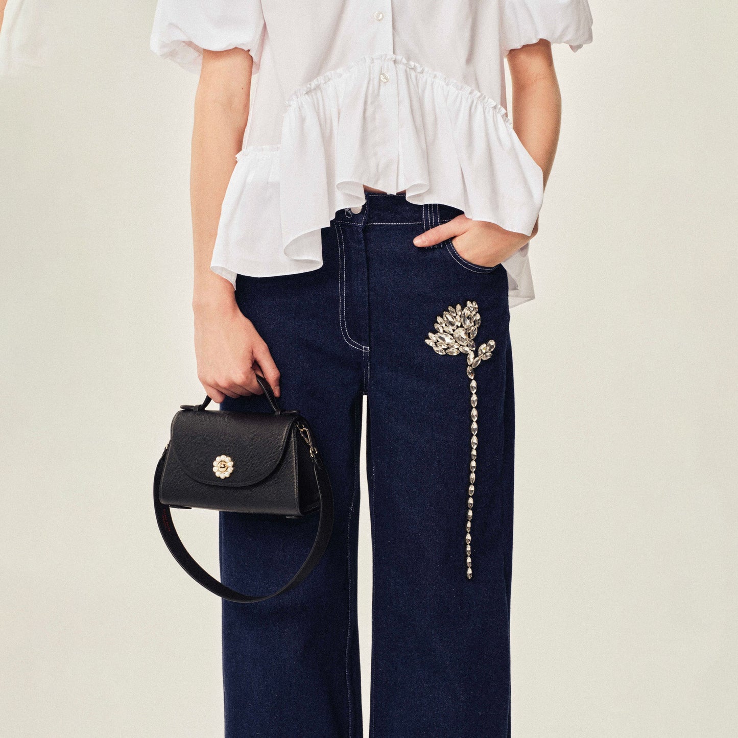 Embellished Carnation Boyfriend Jeans