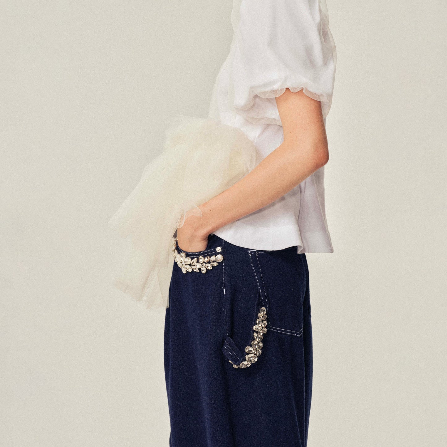 Embellished Puddle Jeans