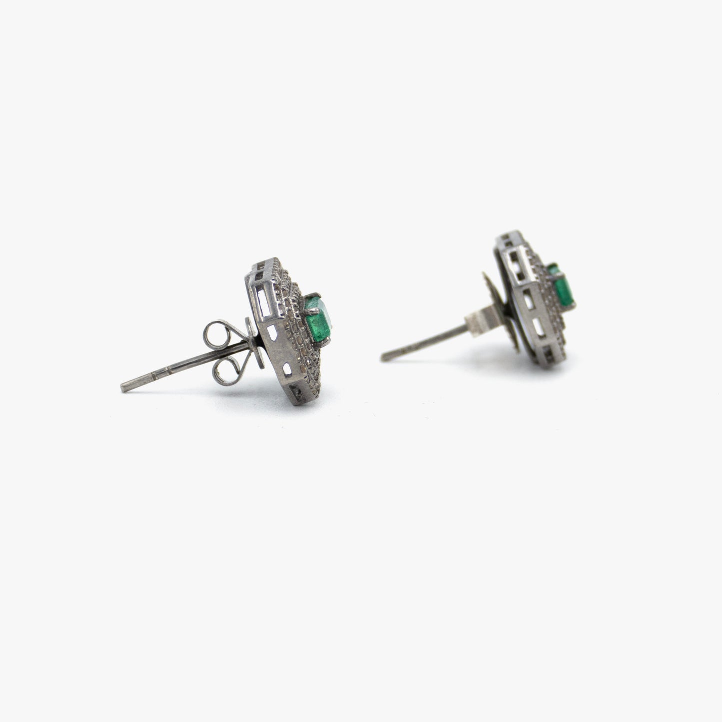 Irit Design Emerald and Diamonds Studs