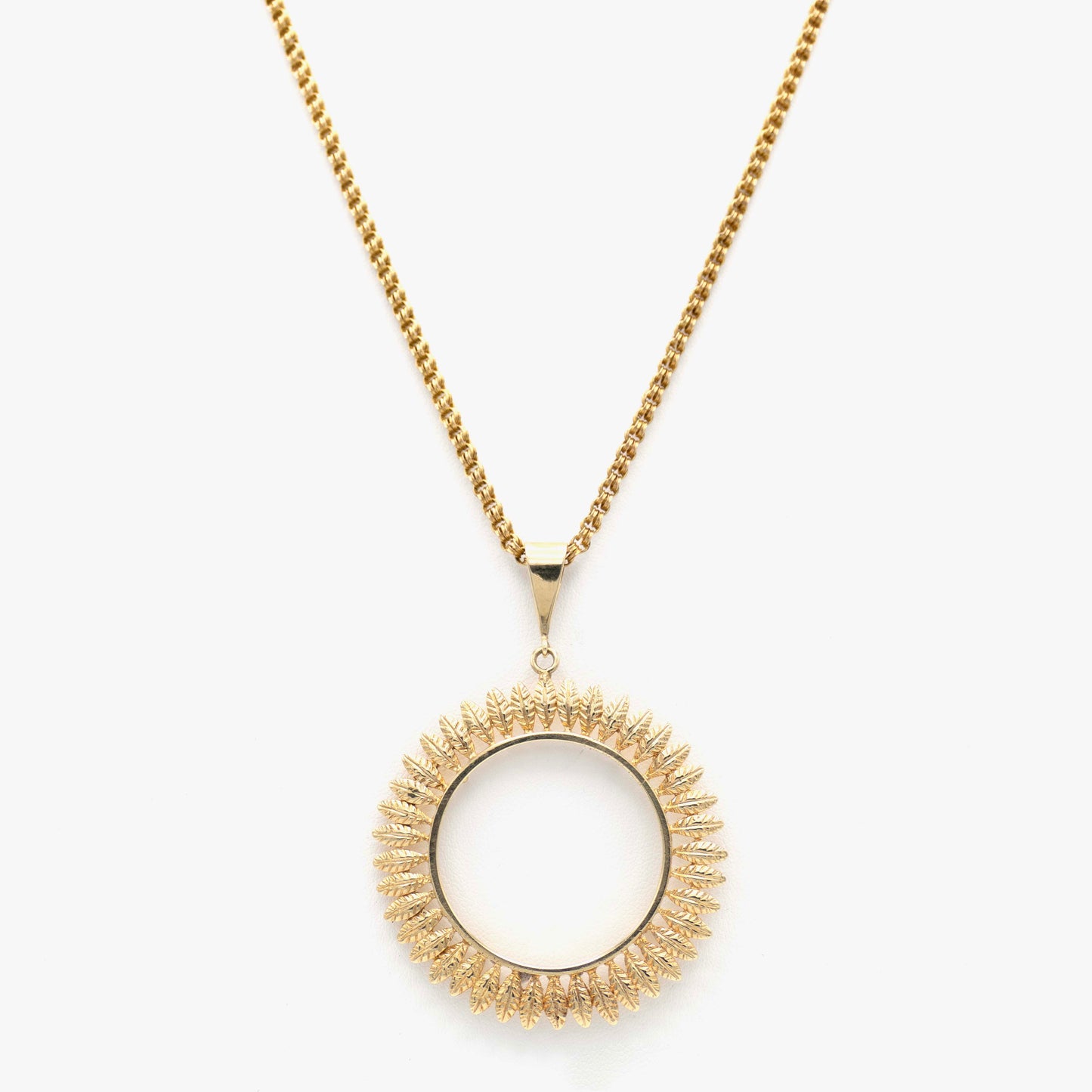 Vintage 14K Gold Sun Necklace