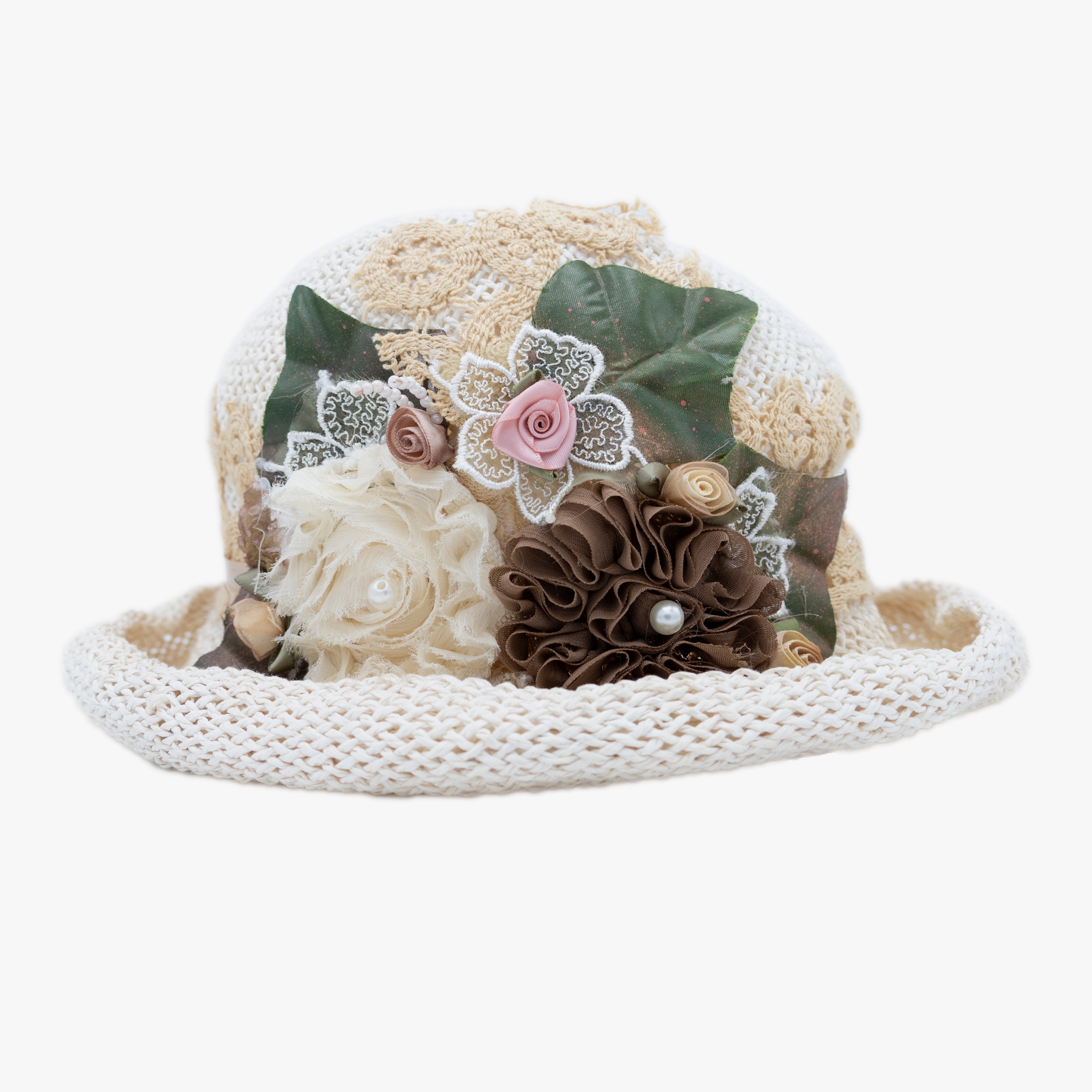 Straw Hat With Flowers
