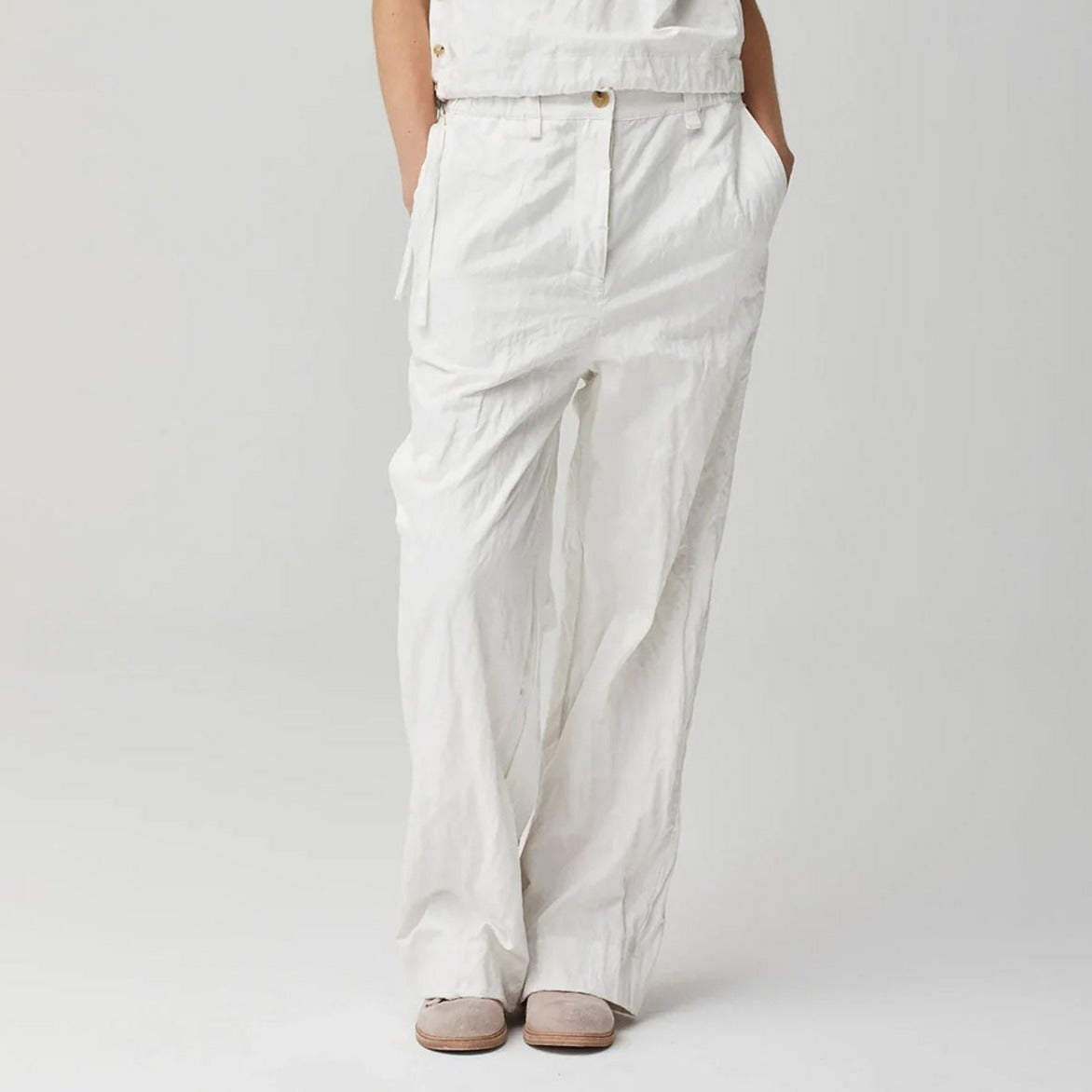 Cotton Crinkled Pants