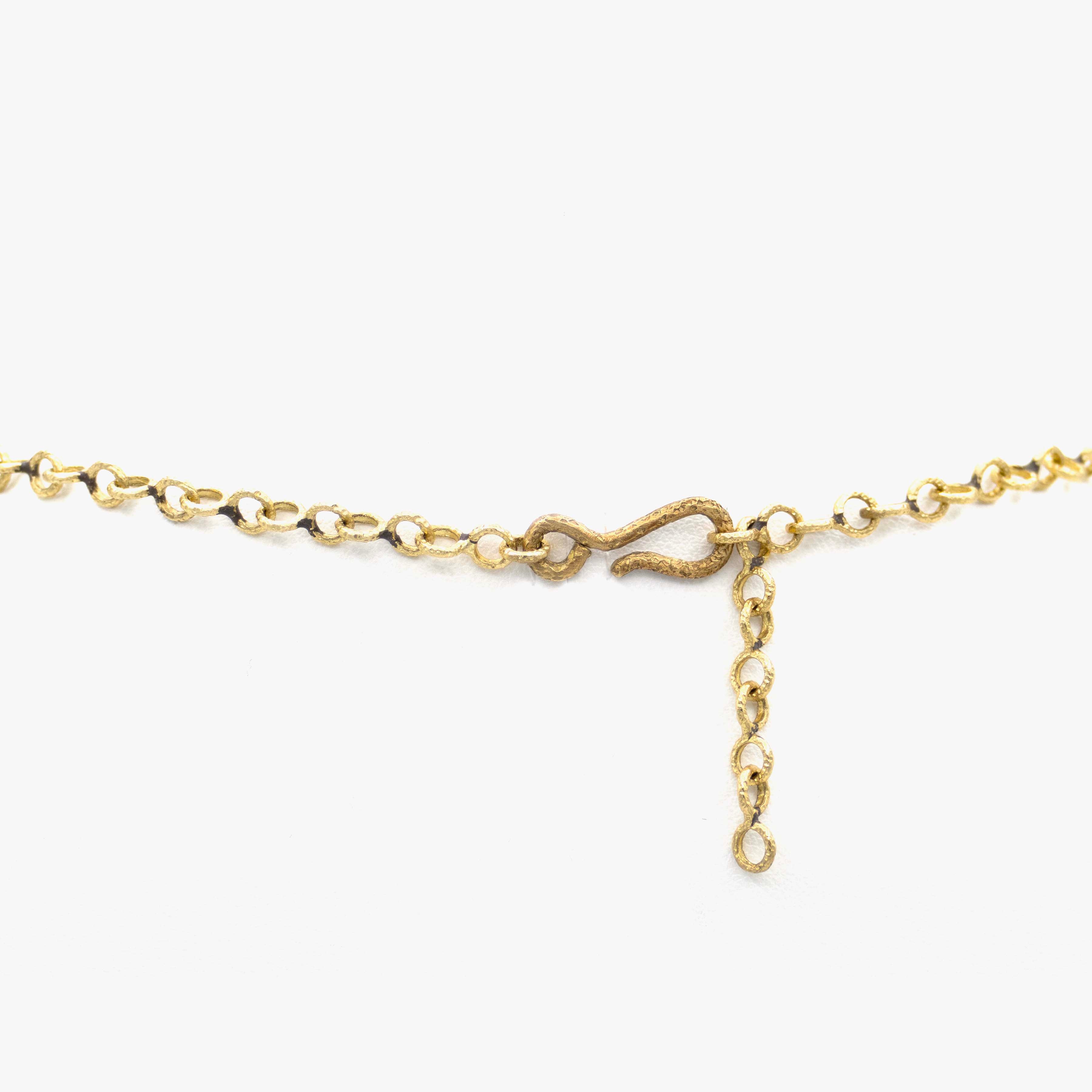 Irit Design 14K Gold Shield and Diamond Necklace