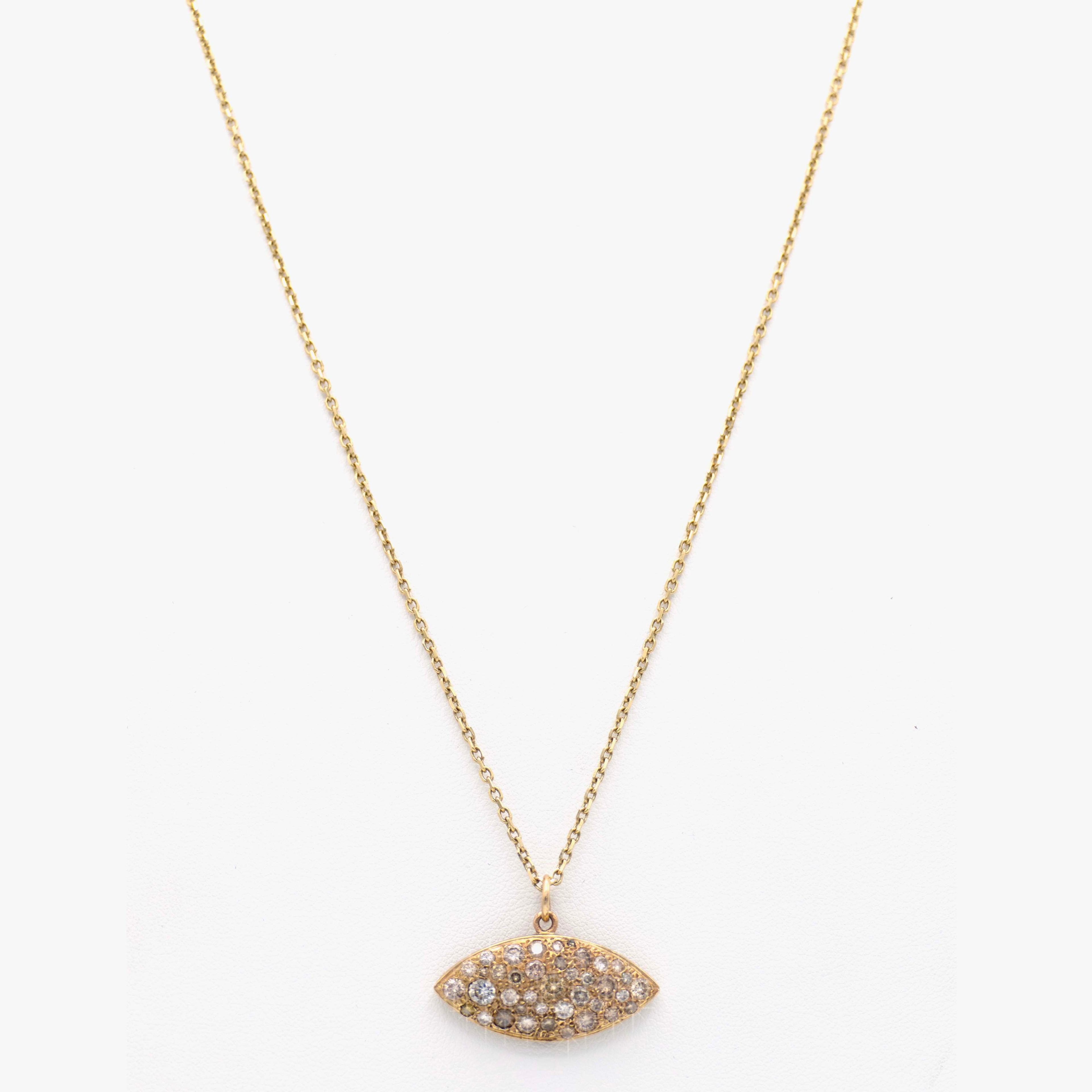 Irit Design 14K Gold and Diamond Eye Pendant Necklace