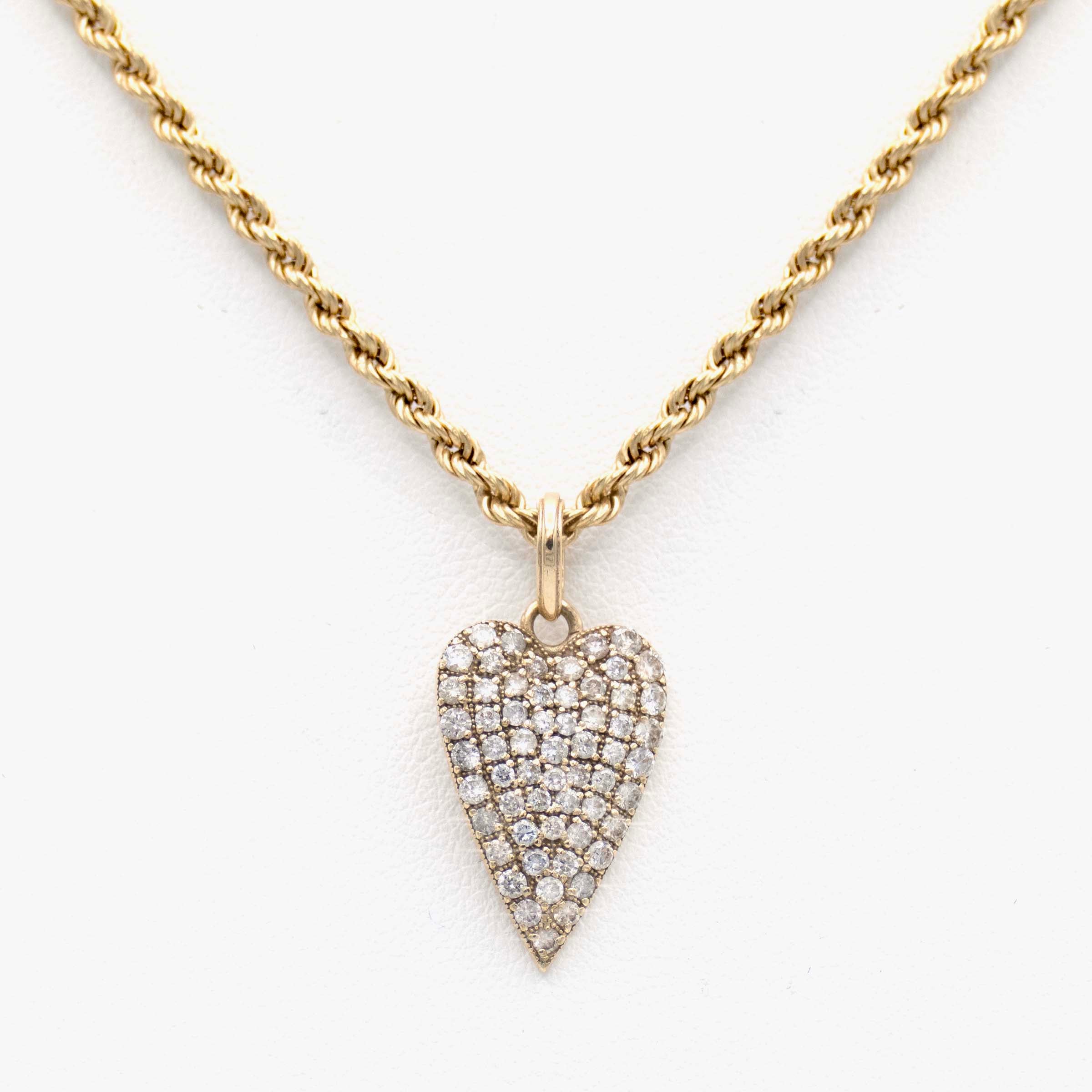 Irit Design 10K Gold and Diamond Heart Necklace