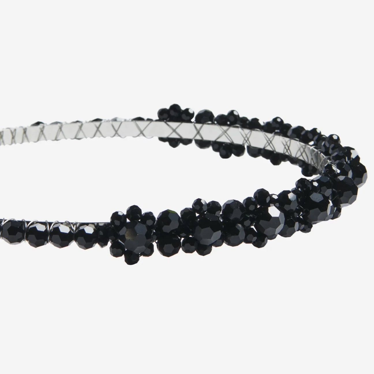 Simone Rocha Bow Ribbon Crystal Daisy Hairband