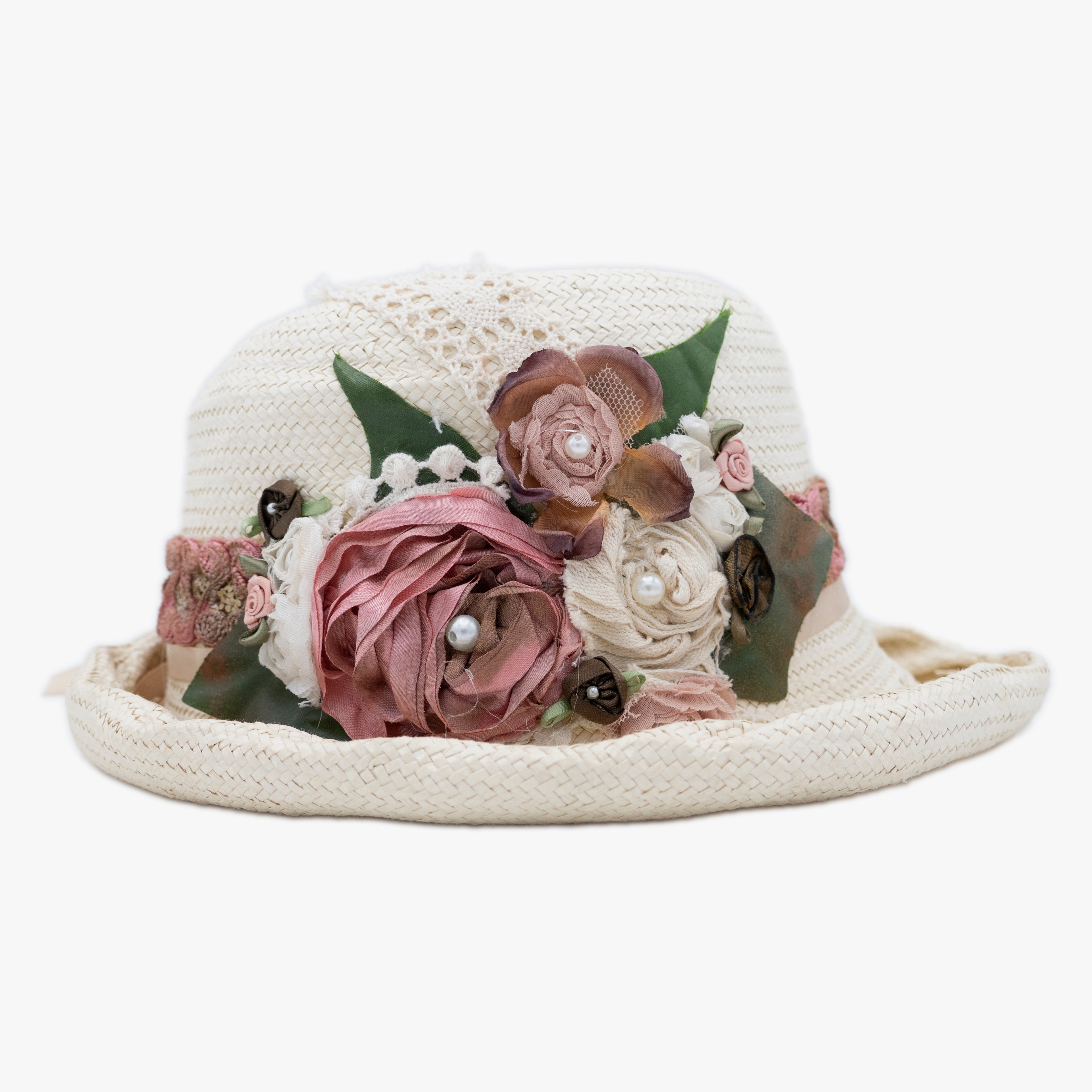 Straw Hat With Flowers