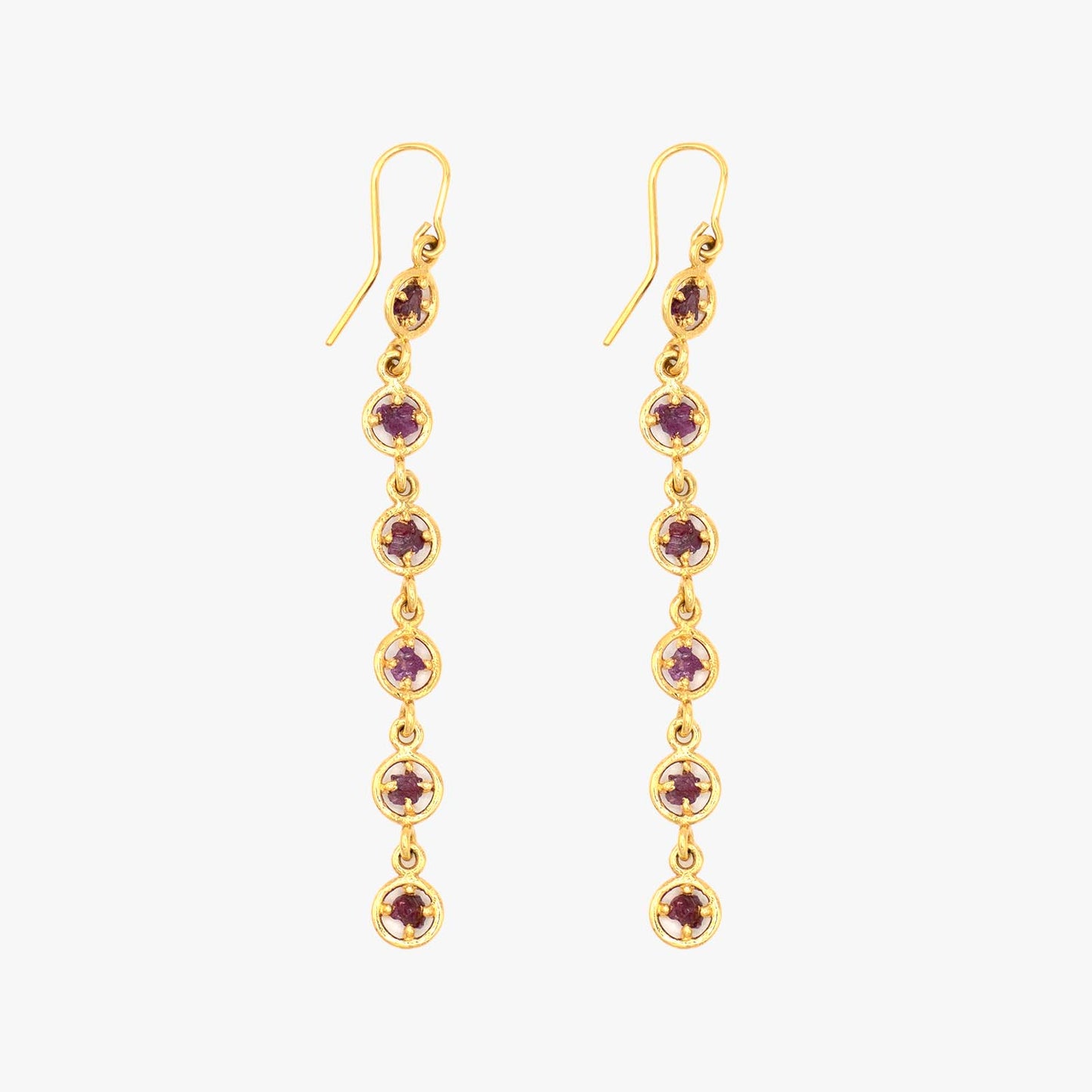 Untamed Heart - 18K Gold and Rough Ruby Earrings