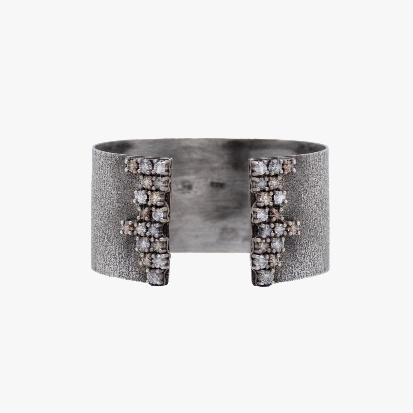 Sterling Silver and Diamonds Cuff