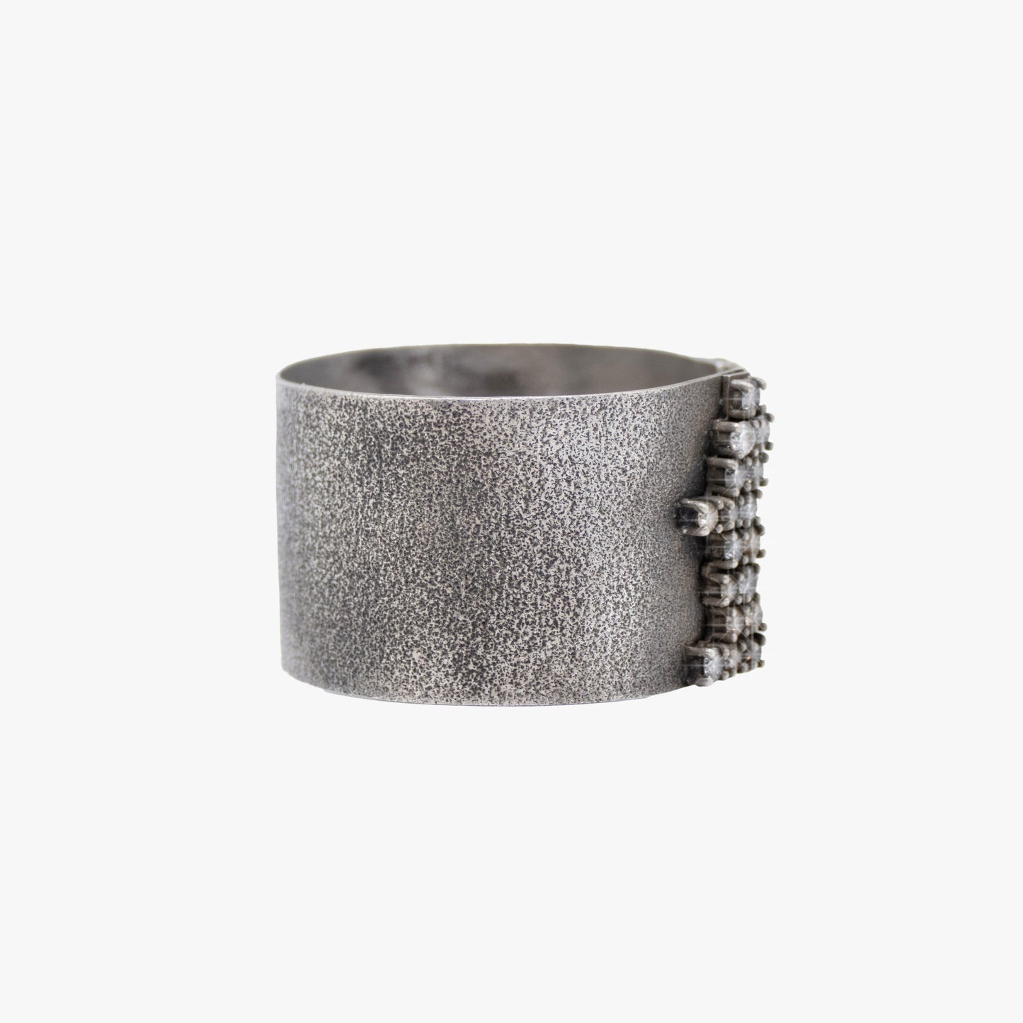Sterling Silver and Diamonds Cuff