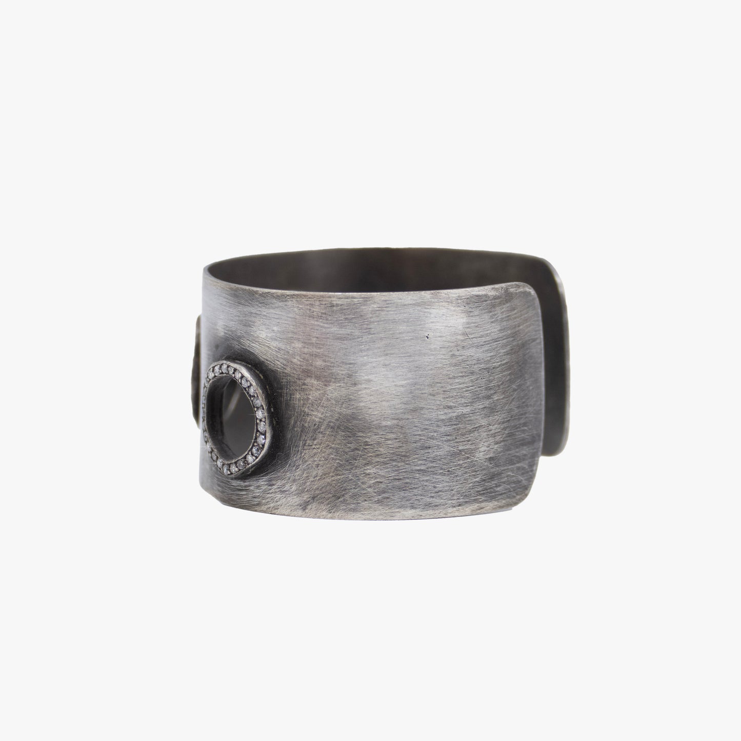 Sterling Silver and Diamonds Cuff