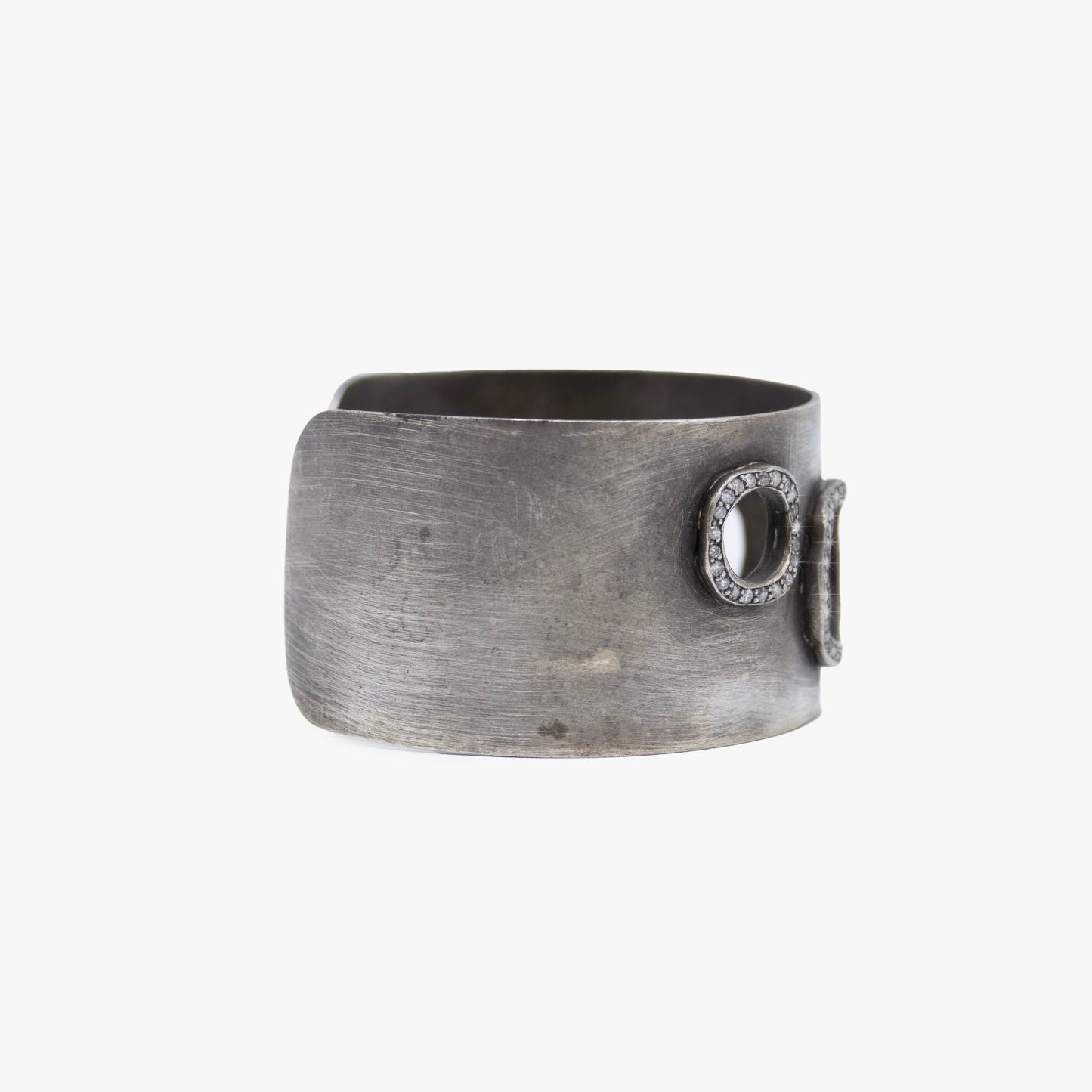 Sterling Silver and Diamonds Cuff