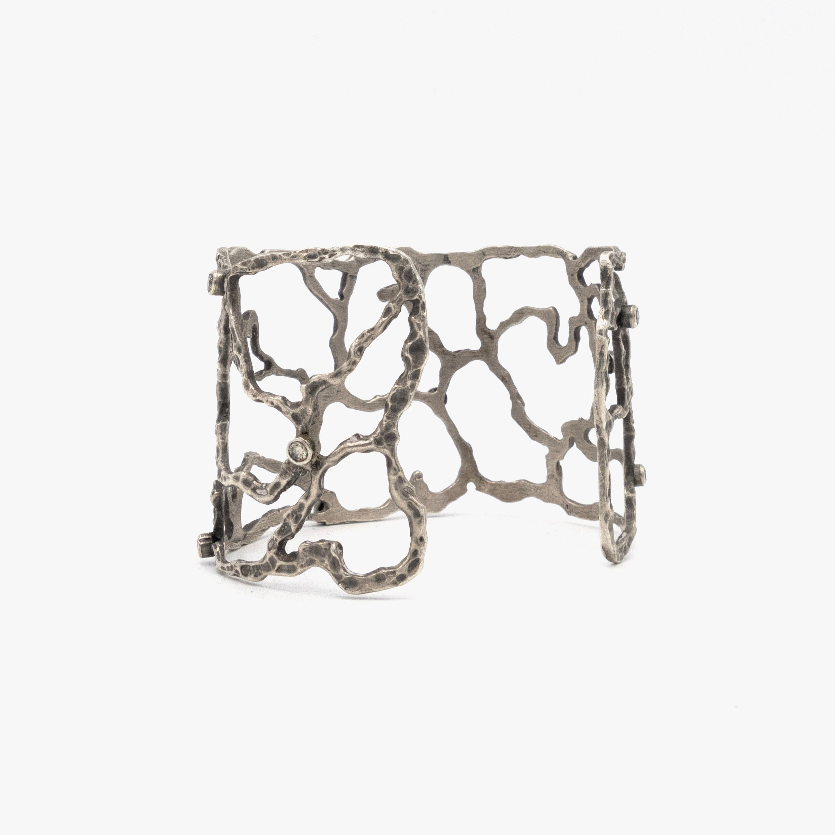 Irit Design Sterling Silver and Diamond Cuff