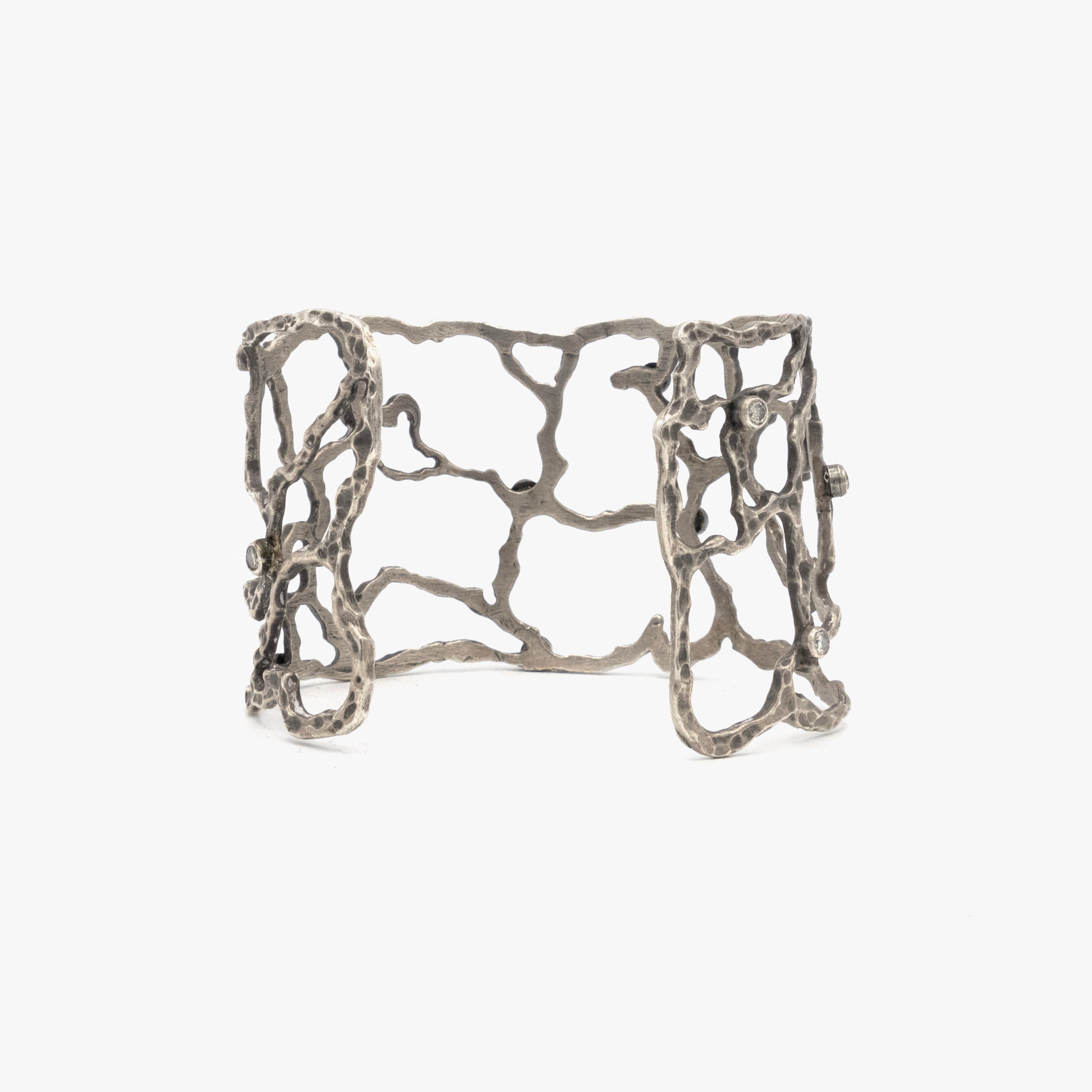 Irit Design Sterling Silver and Diamond Cuff