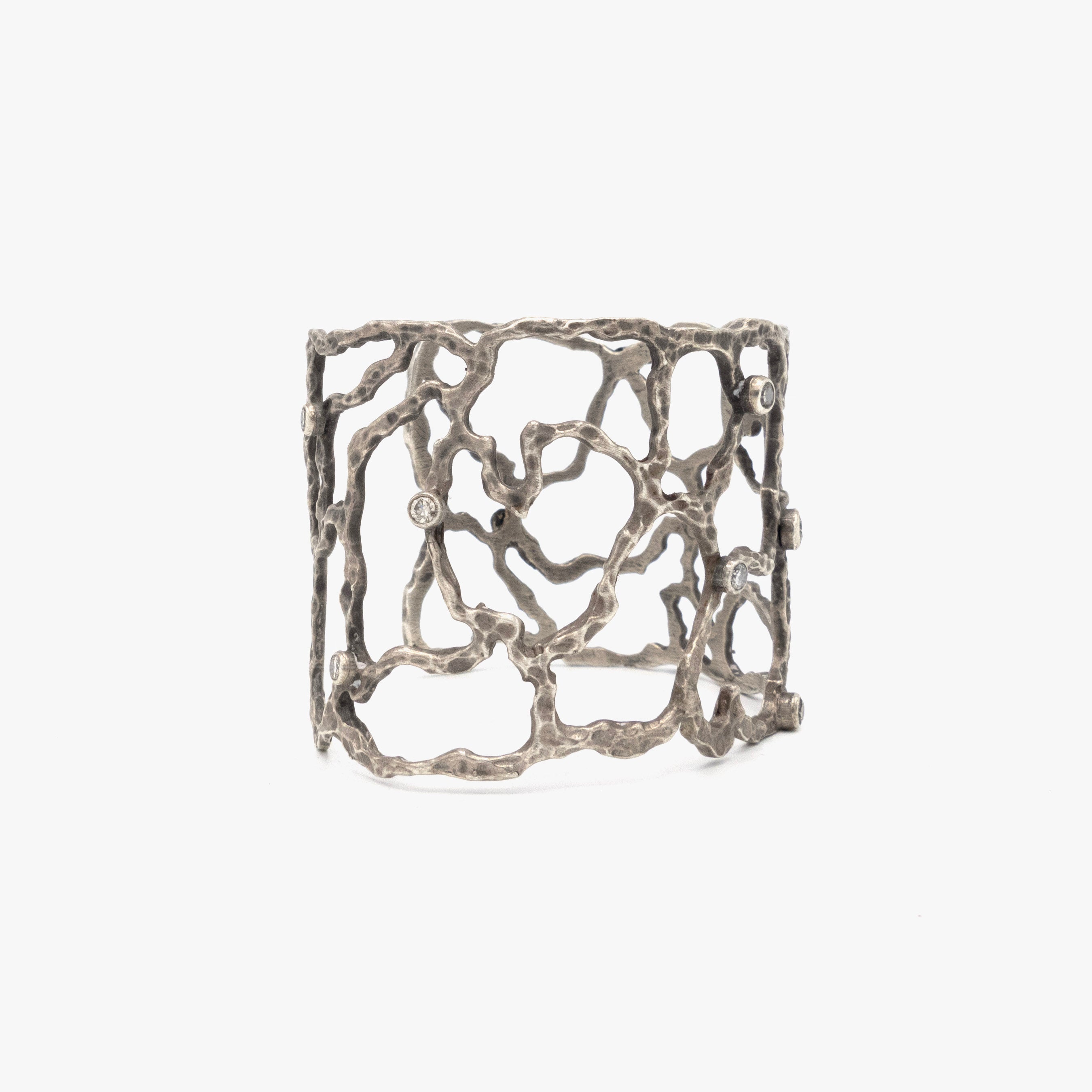 Irit Design Sterling Silver and Diamond Cuff