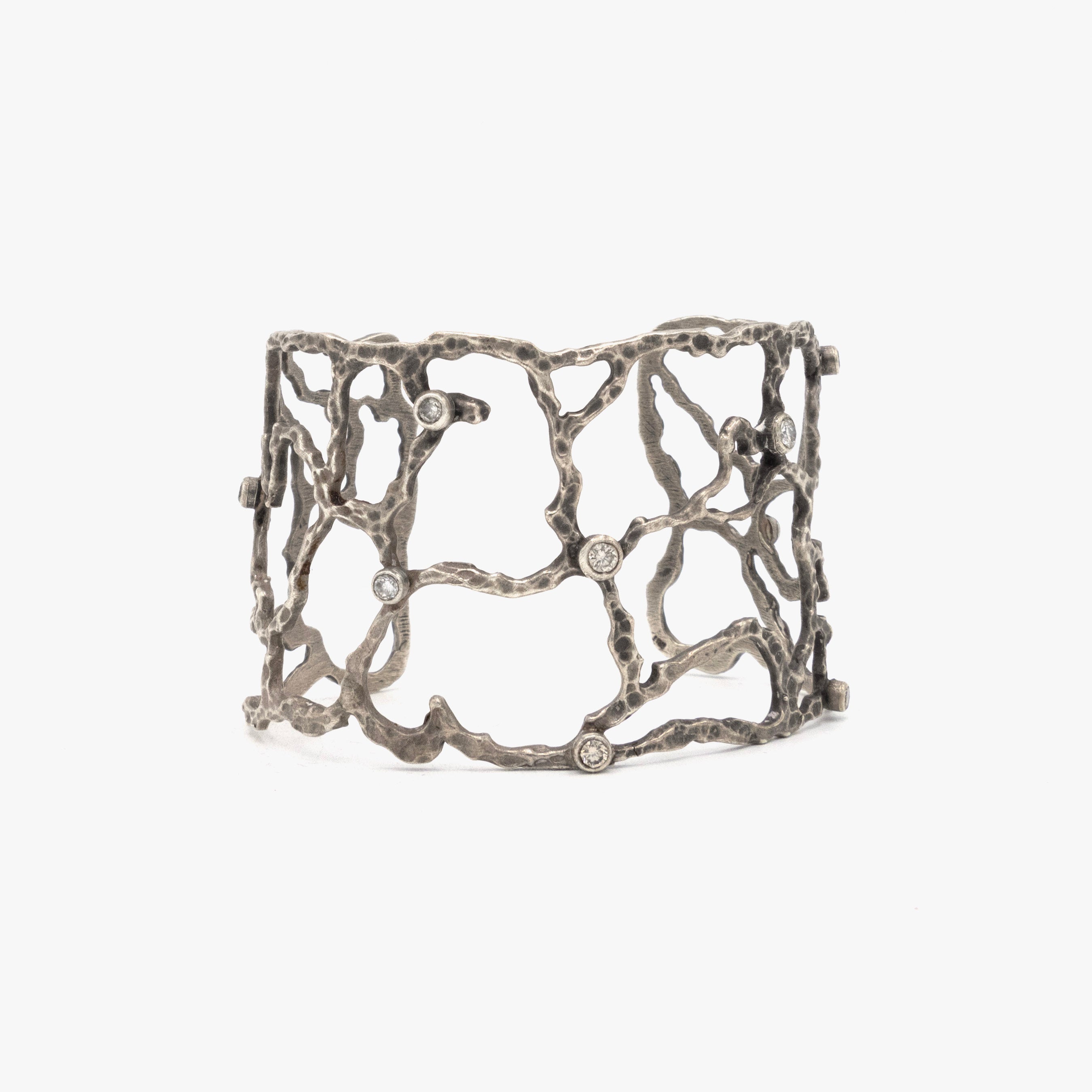 Irit Design Sterling Silver and Diamond Cuff