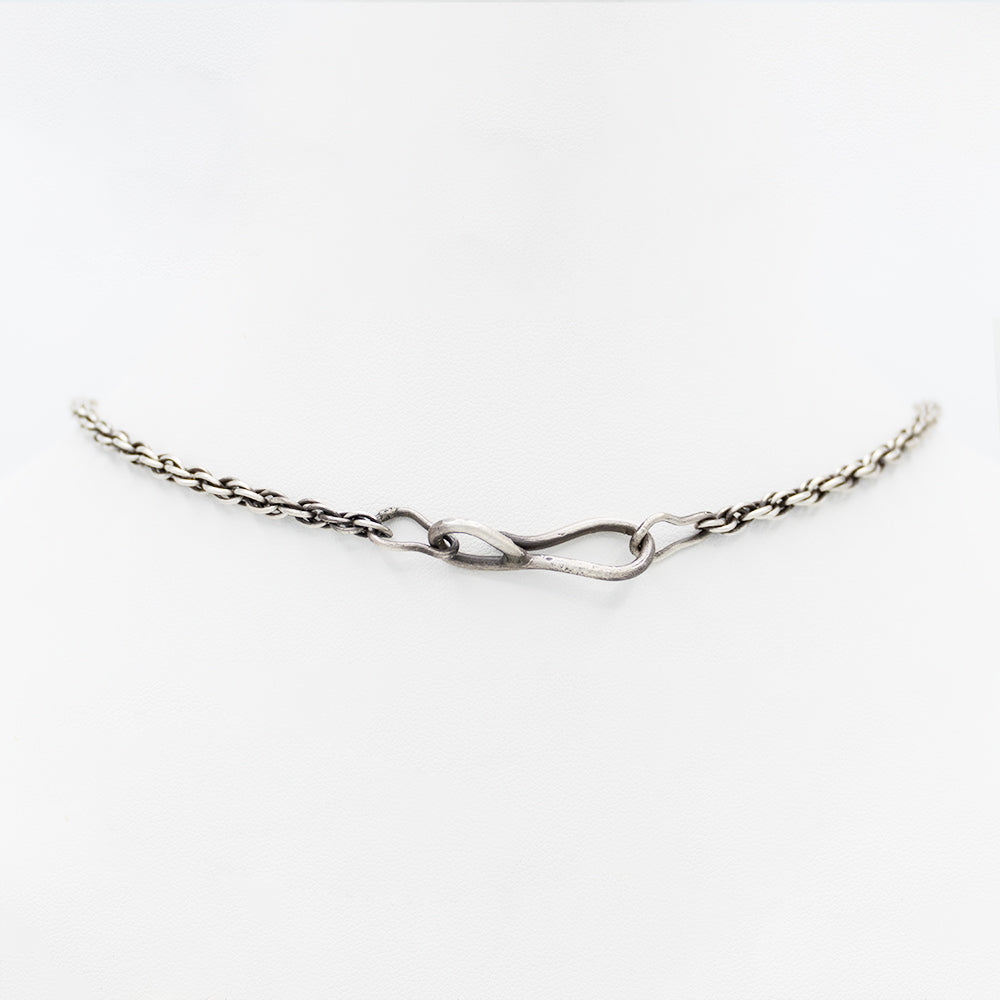 Diamond and Sterling Silver Cross Necklace