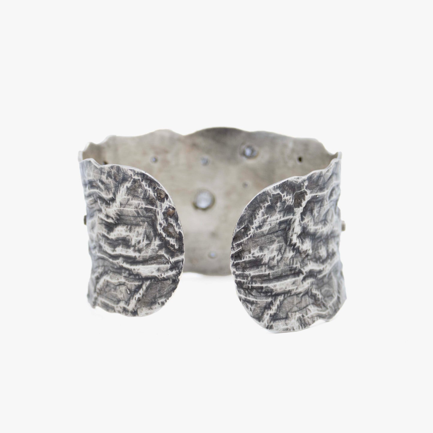 Diamond and Sterling Silver Cuff