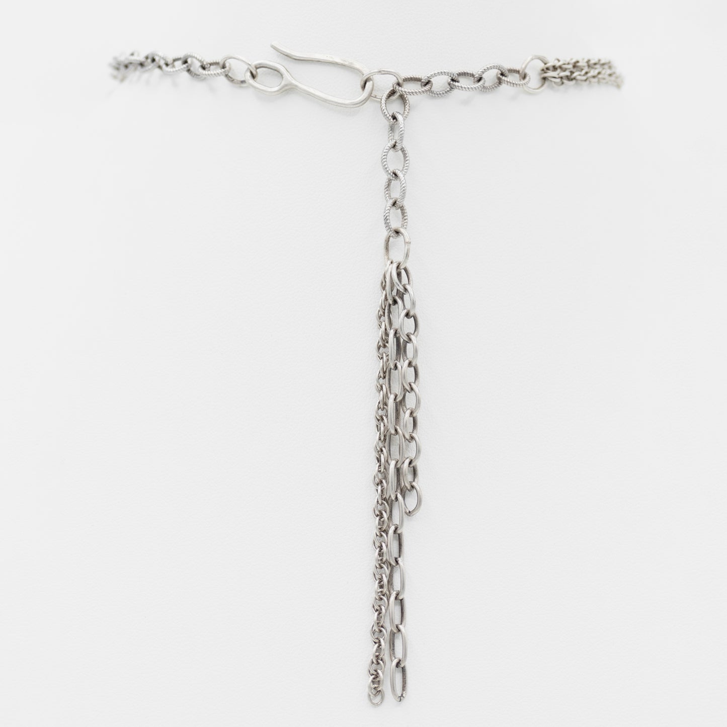 Multi Chain and Diamonds Cross Necklace