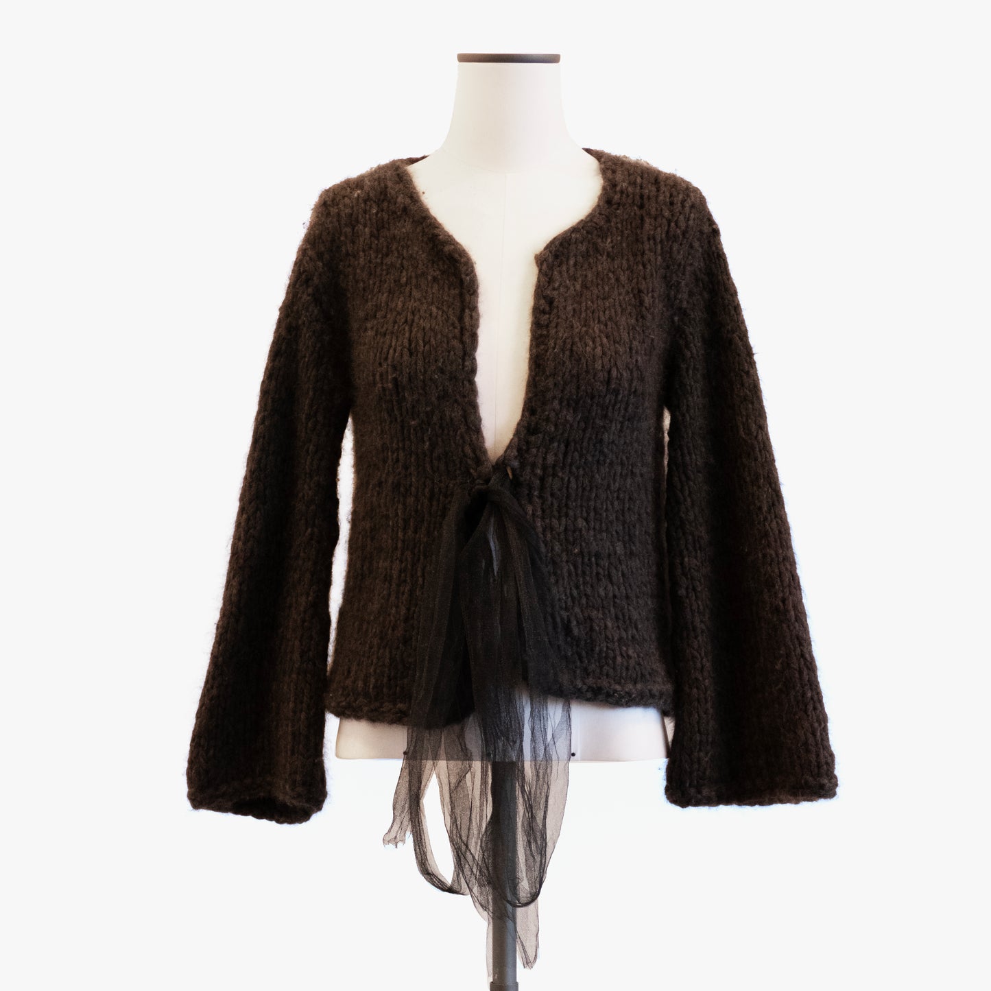 Hand Knit Charcoal Cashmere Sweater