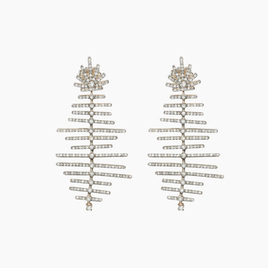 Sterling Silver and Diamonds Earrings