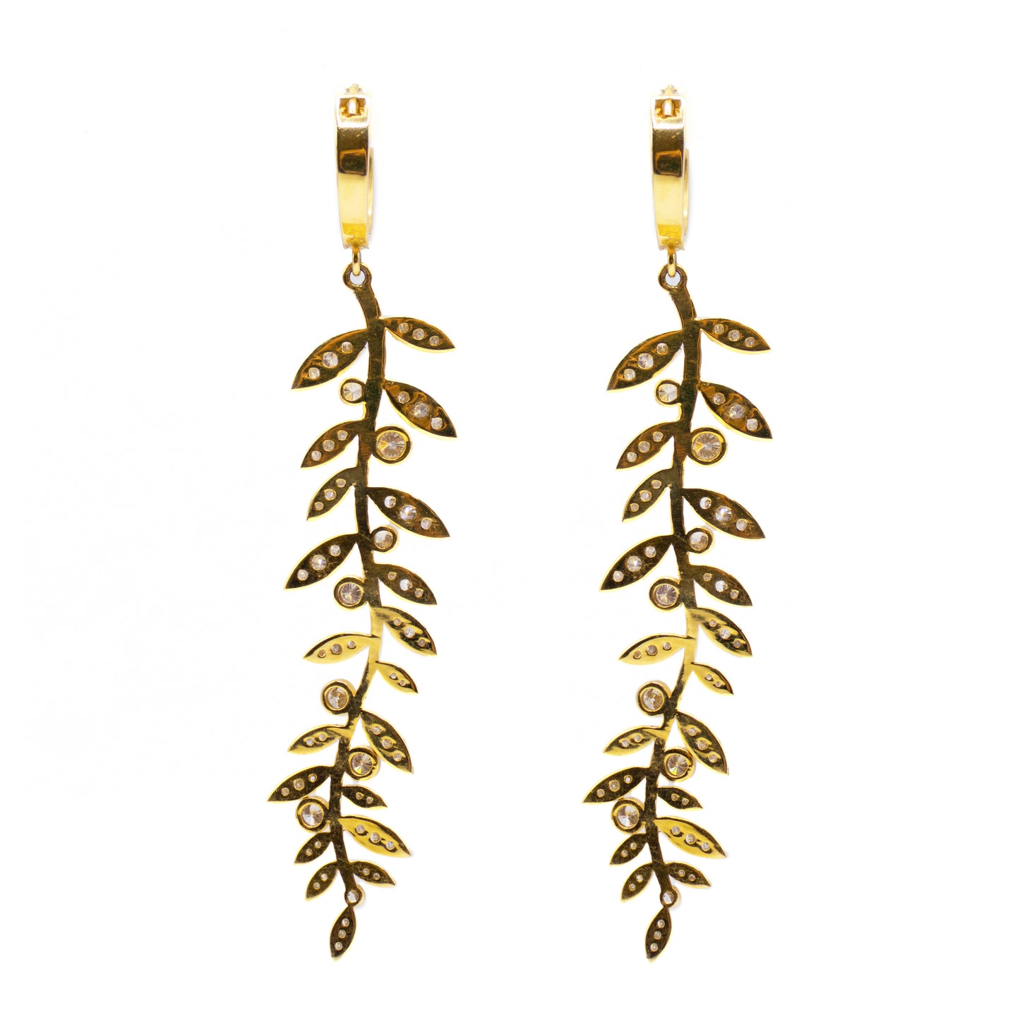 Gold and Diamonds Branch Earrings