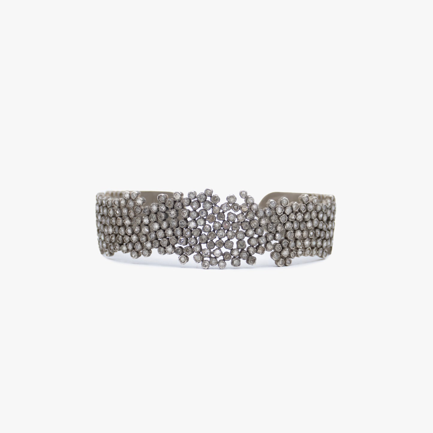 Diamond and Sterling Silver Cuff