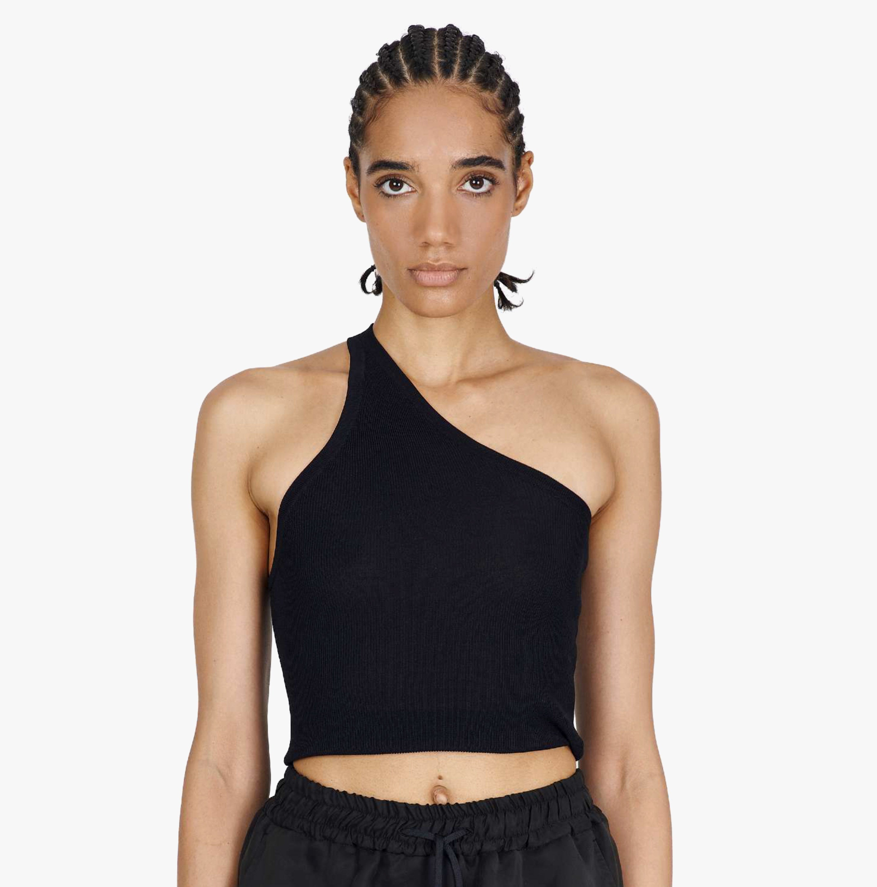Isabel Benenato One Shoulder Knit Top