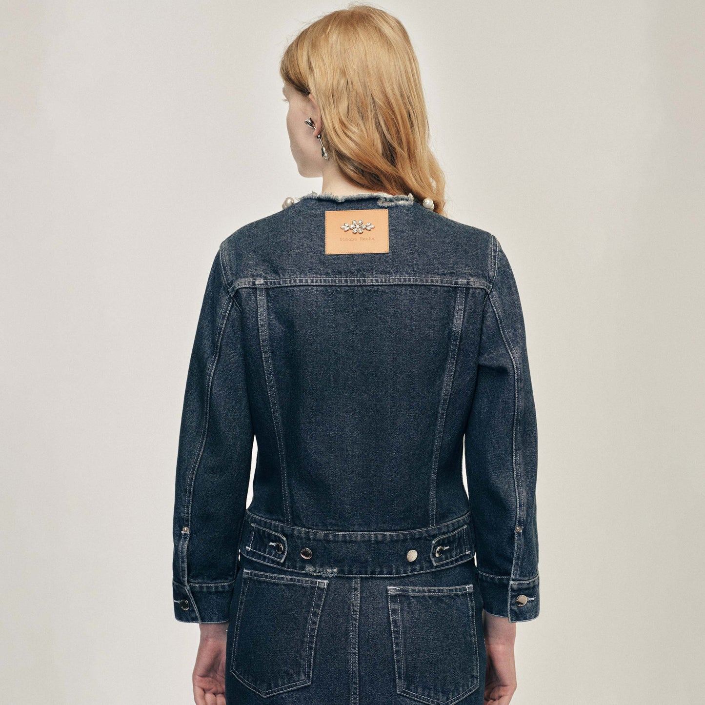 Embellished Fitted Waist Tail Jacket