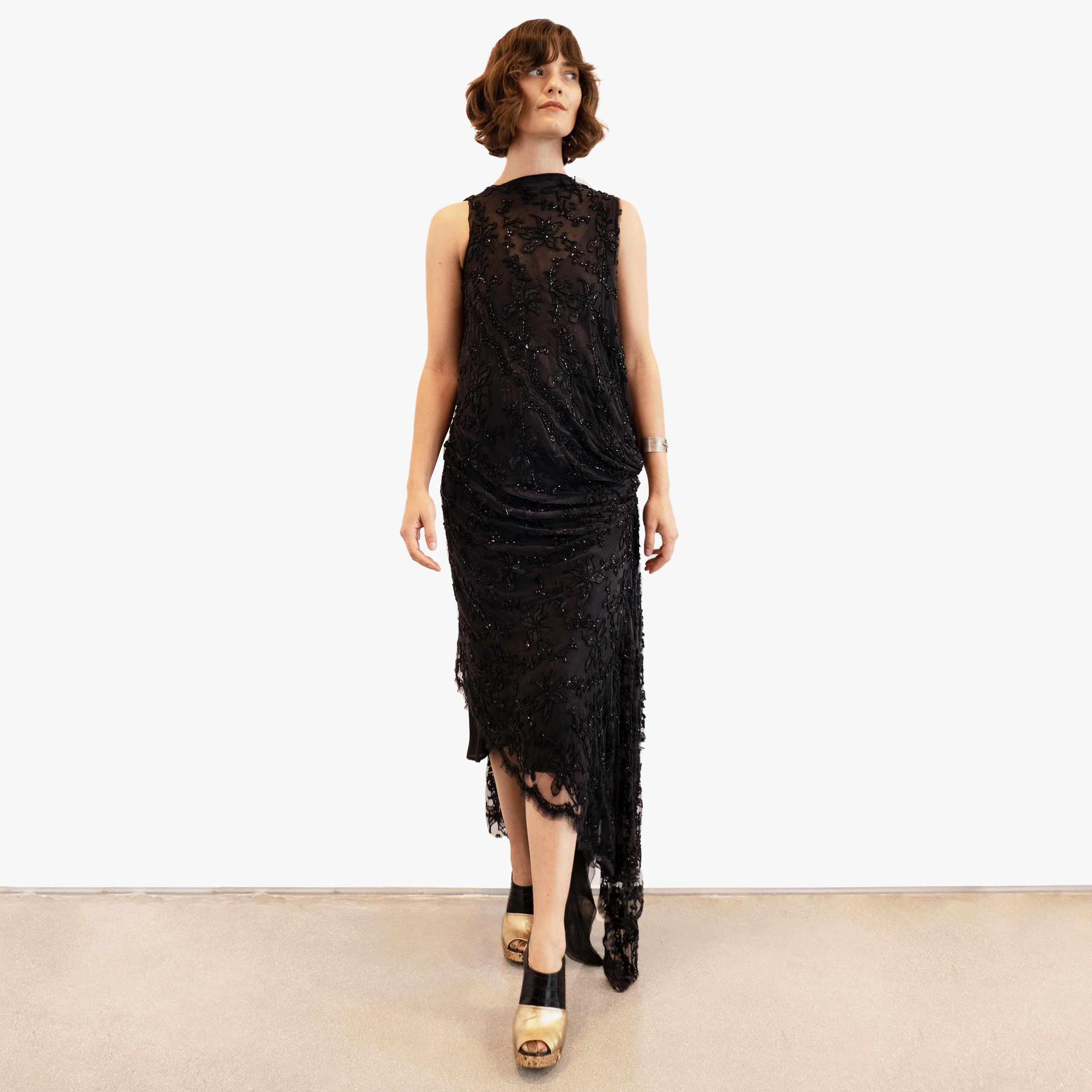 Marc Le Bihan Couture Beaded Dress - Black
