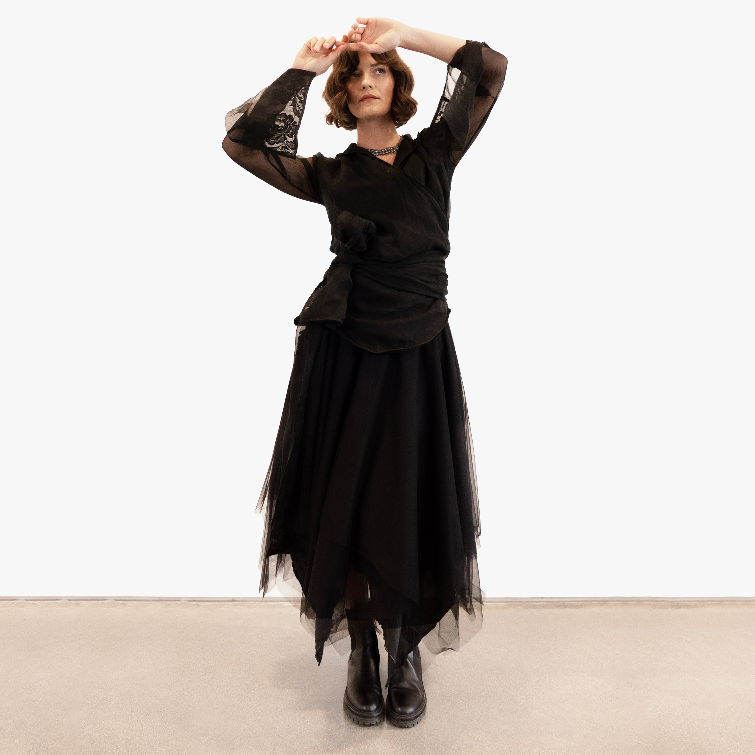 Marc Le Bihan Organza Bondage Shirt - Black