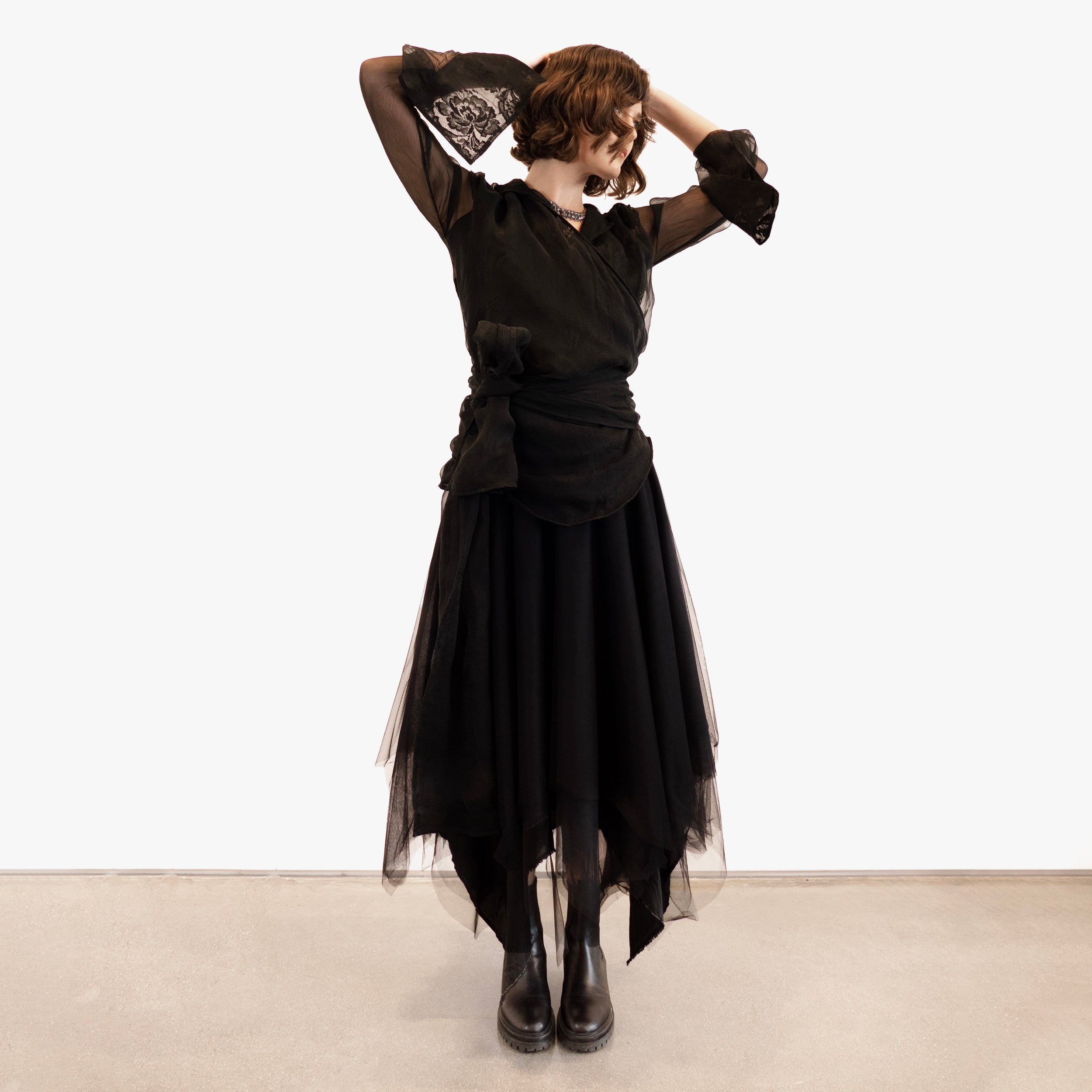 Marc Le Bihan Organza Bondage Shirt - Black