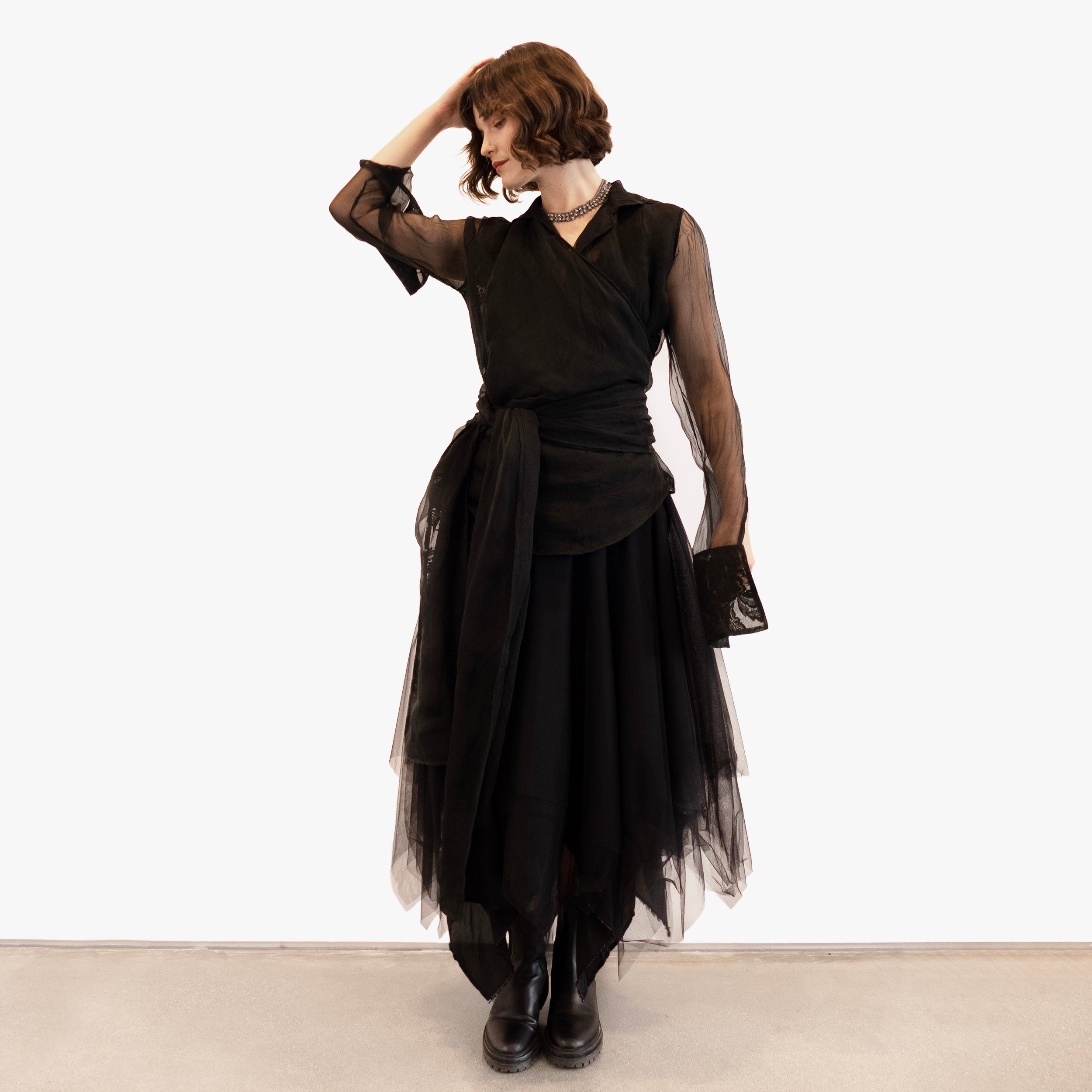 Marc Le Bihan Organza Bondage Shirt - Black