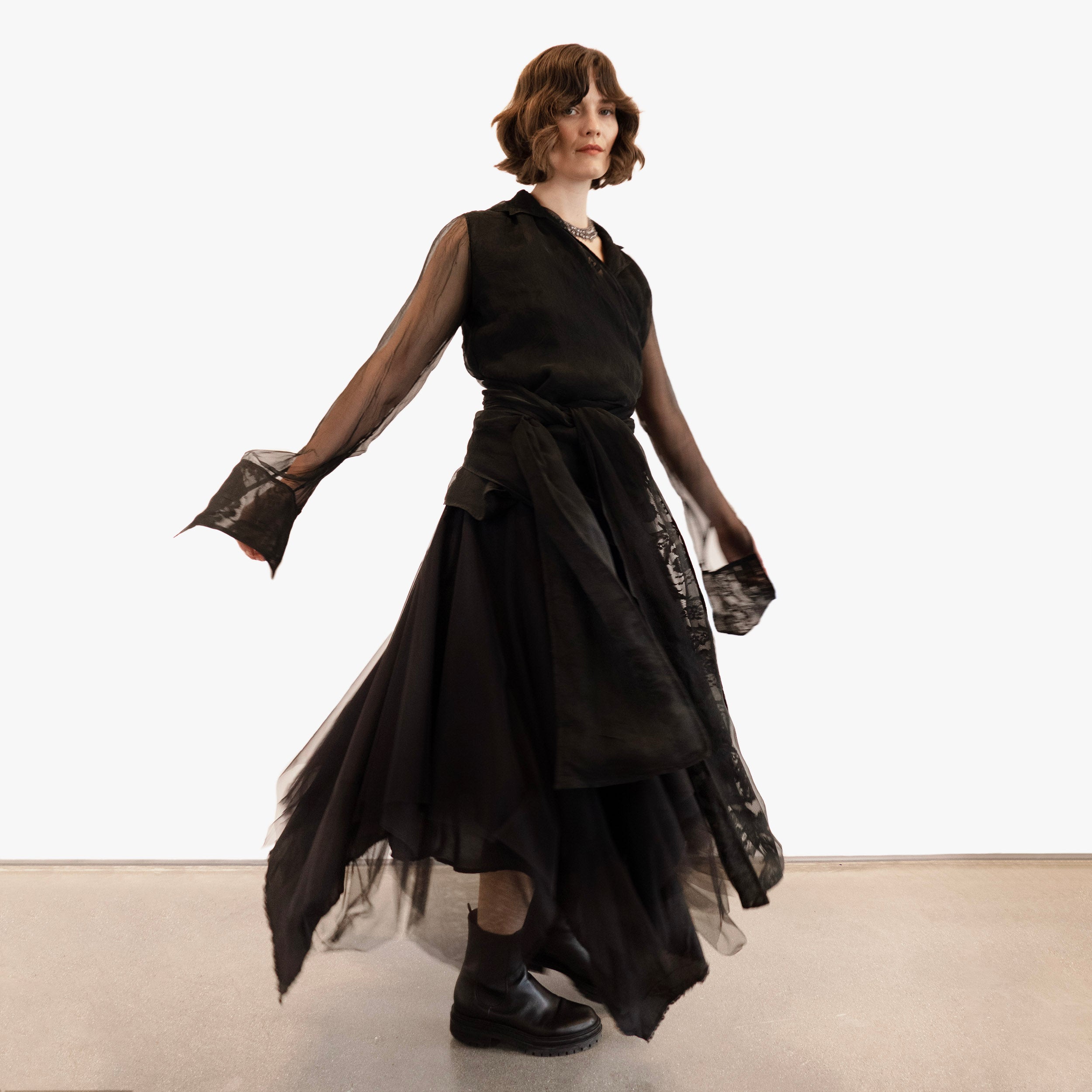Marc Le Bihan Organza Bondage Shirt - Black
